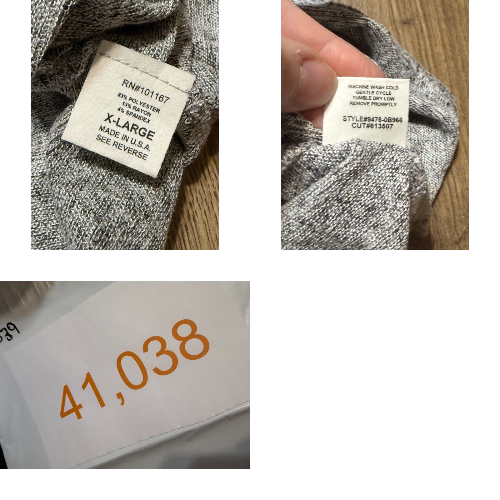 Vintage Cha Cha Vente Shirt Womens XL Long Sleeve Open Shoulder NWT Gray Vintage? No (Note: Vintage No) Size XL / US 12-14 / IT 48-50 - 8 Thumbnail