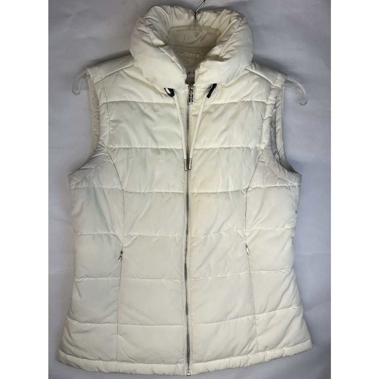 Calvin Klein Calvin Klein Puffer Vest White Quilted Extra Small Size XS / US 0-2 / IT 36-38 - 1 Thumbnail