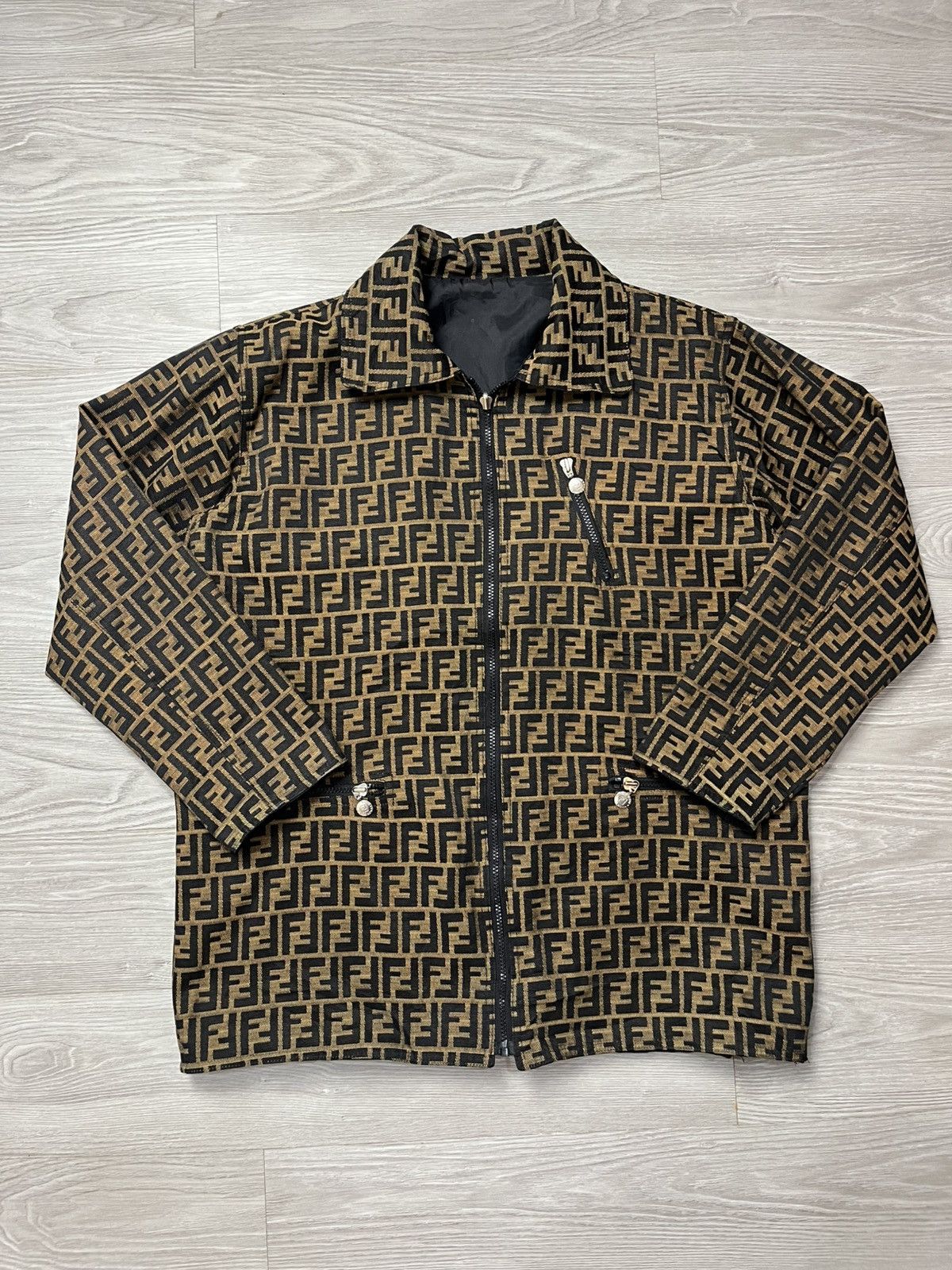 Fendi Fendi Monogram Zucca Reversible Jacket Size US L / EU 52-54 / 3 - 1 Thumbnail