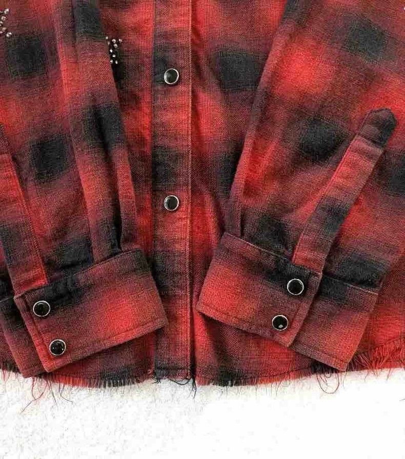 Amiri Amiri red dyed star diamond shirt Size US L / EU 52-54 / 3 - 8 Thumbnail
