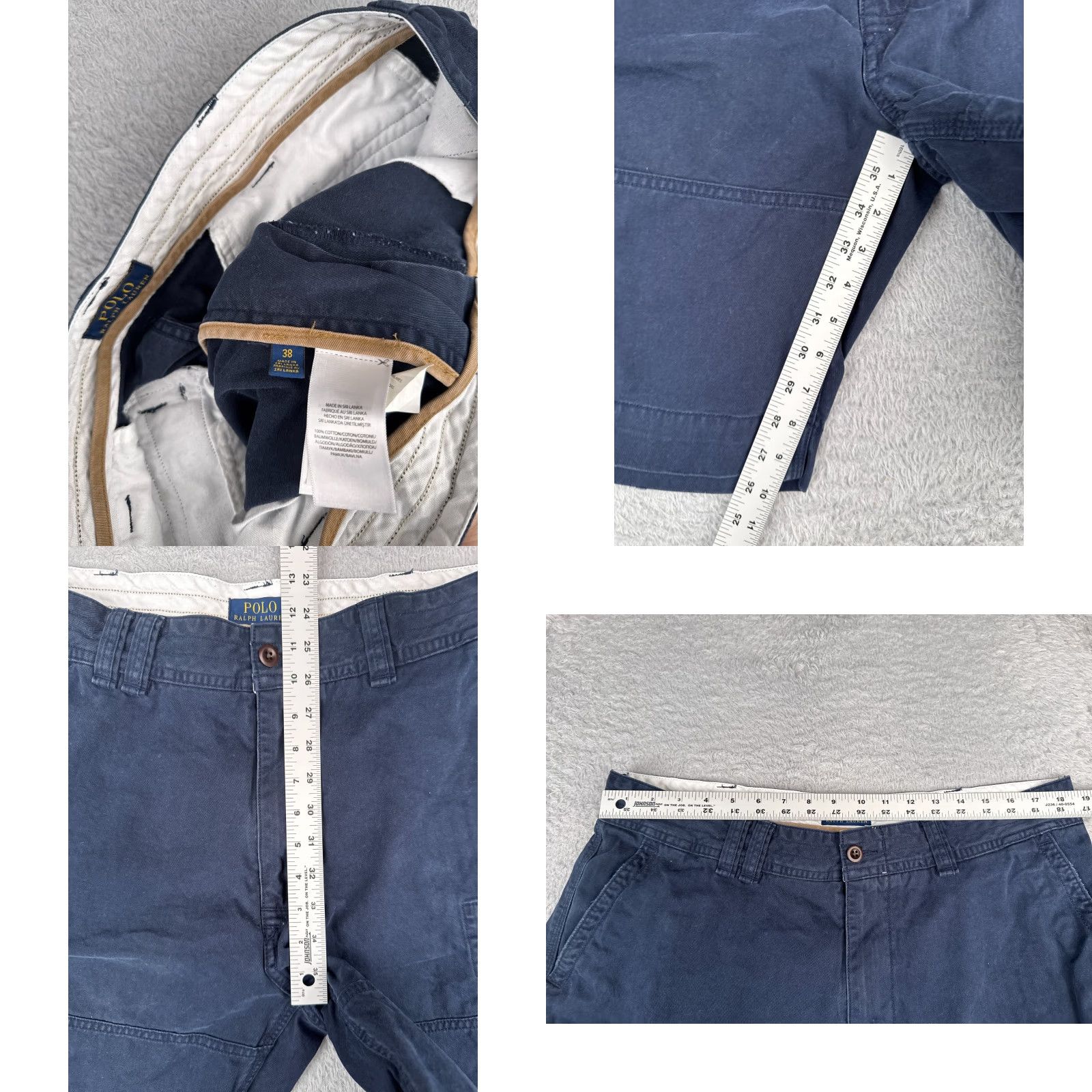 Polo Ralph Lauren Polo Ralph Lauren Shorts Men 38 Cargo 100% Cotton Twill Hiking Camp 37x10 Blue Size US M / EU 48-50 / 2 - 8 Thumbnail