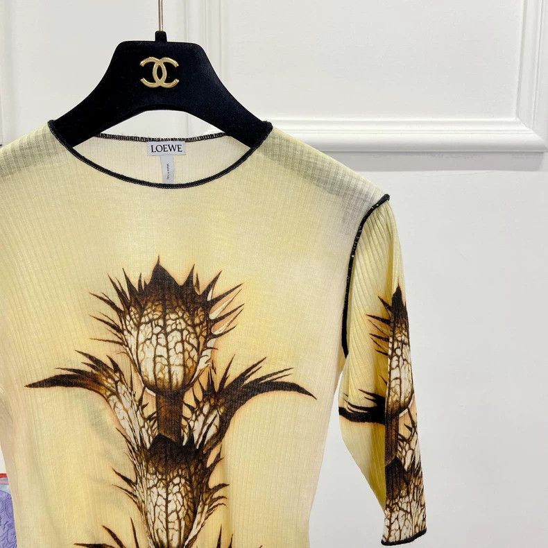 Loewe LOEWE Yellow floral half sleeve Size M / US 6-8 / IT 42-44 - 4 Thumbnail