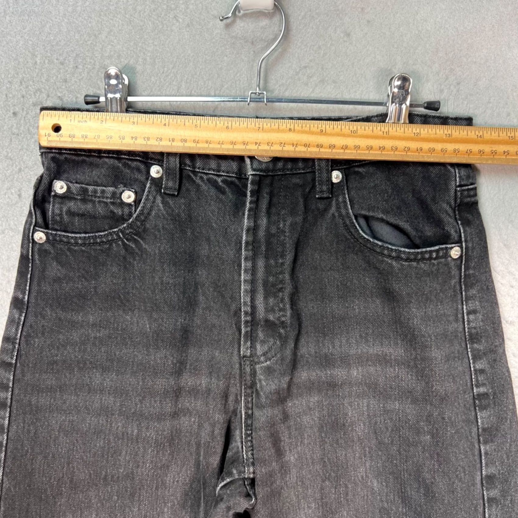 Zara Zara Jeans Womens Size 4 Black Wide-Leg High-Waisted Denim 5-Pocket Rise High Vintage No 90s Womens Jeans Size 27" / US 4 / IT 40 - 4 Thumbnail