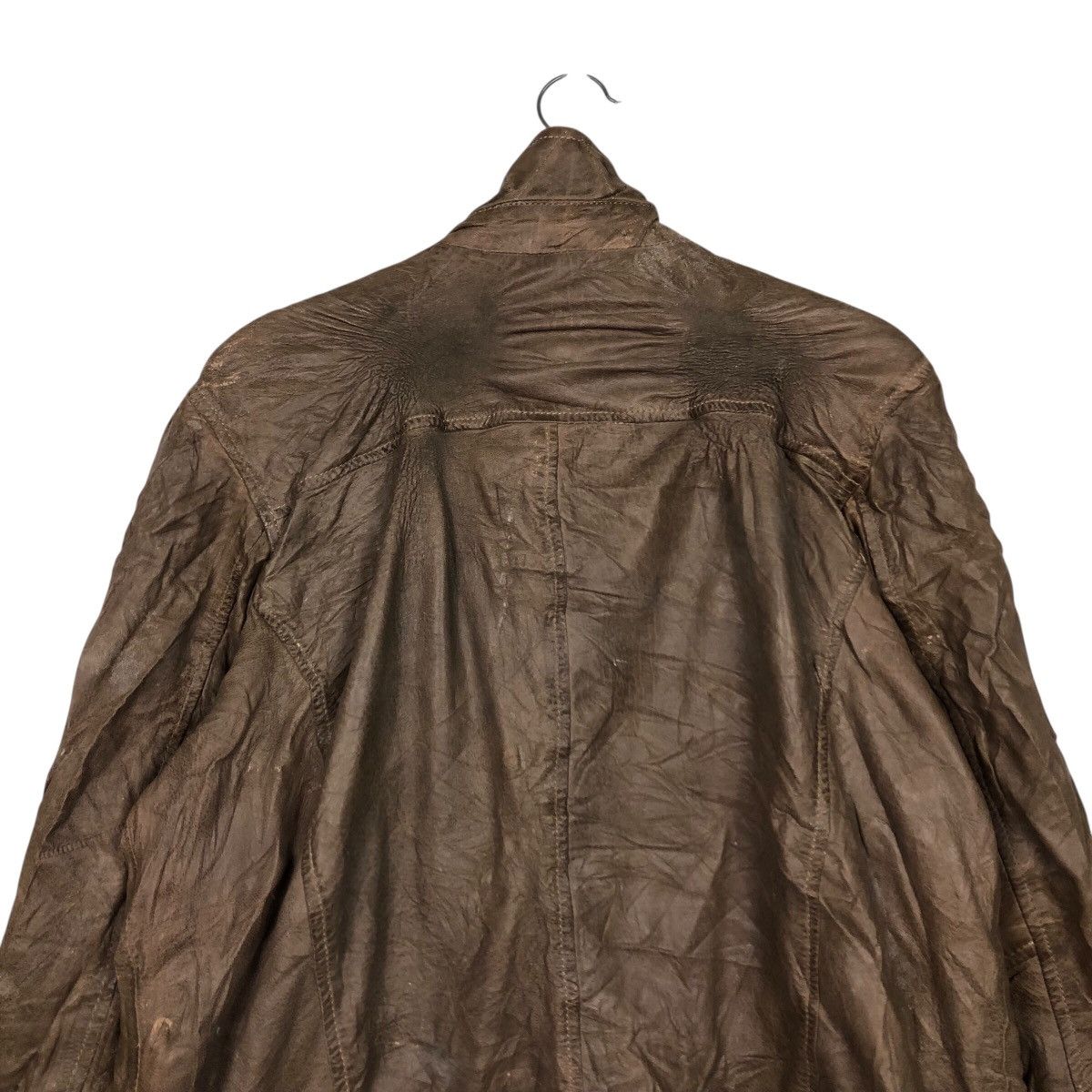 Japanese Brand 📌Vintage Genuine Leather Biker Jacket Angelo Litrico Size US XXL / EU 58 / 5 - 10 Thumbnail