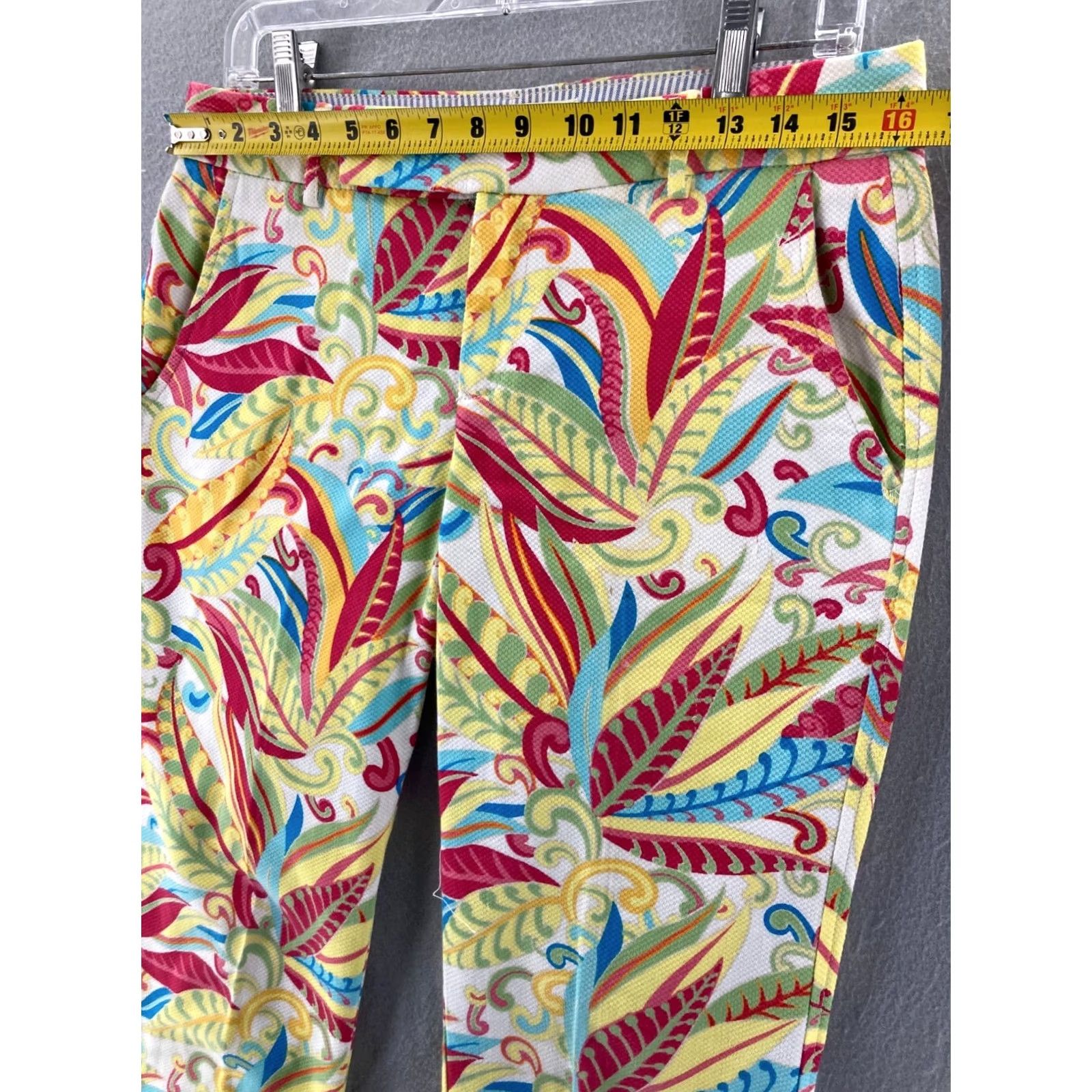 Tommy Hilfiger Tommy Hilfiger Pants 6 Flat Front Floral Print Womens Size 28" / US 6 / IT 42 - 2 Thumbnail