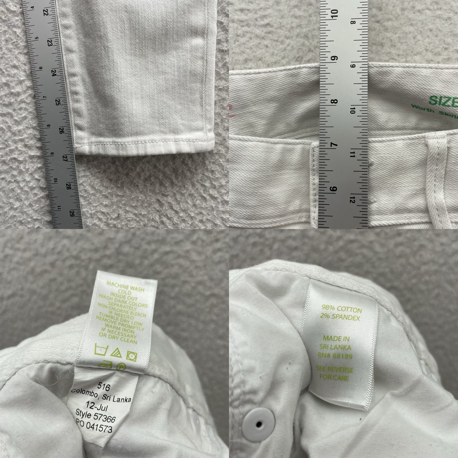 Lilly Pulitzer Lilly Pulitzer Jeans 29x27 White Stretch Resort Prep Skinny Mini 2 Womens Jeans Black? Size 26" / US 2 / IT 38 - 8 Thumbnail