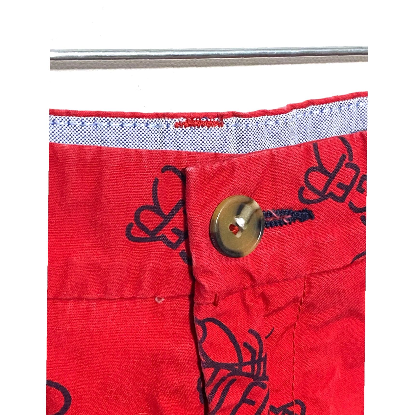 Tommy Hilfiger Tommy Hilfiger Red Lobster Print Shorts Chinos Mens 29 Nautical Summer Resort Casual Shorts Chino Mens 29 Red Lobster Print Nautical Resortmens Size US 29 - 2 Thumbnail