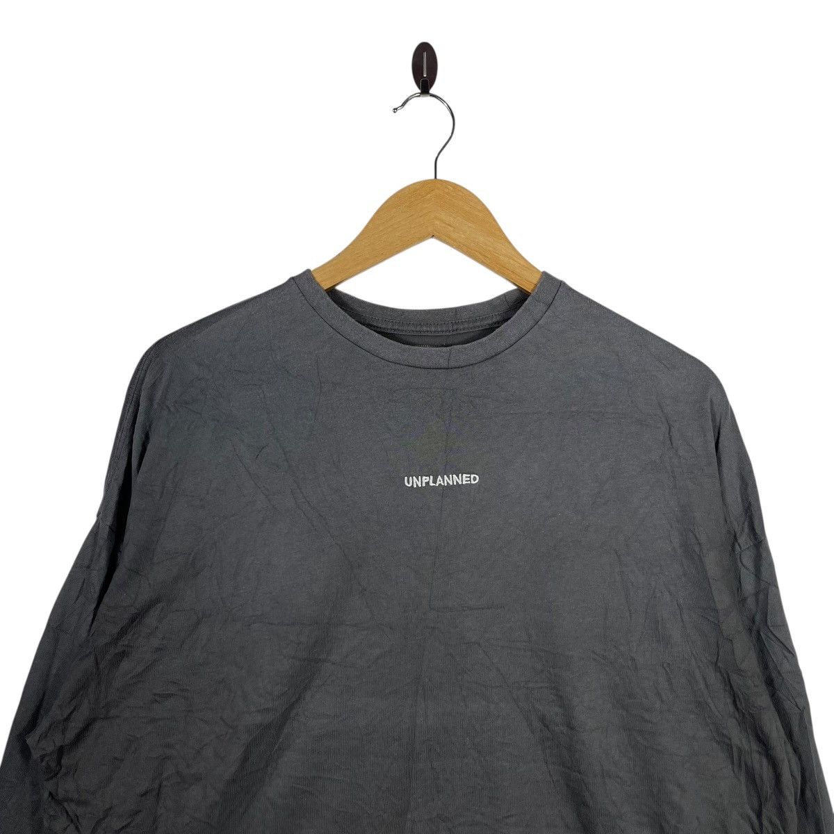 Vintage Kudir “Unplanned” Graphic Long Sleeve T-Shirt Size US XL / EU 56 / 4 - 3 Thumbnail