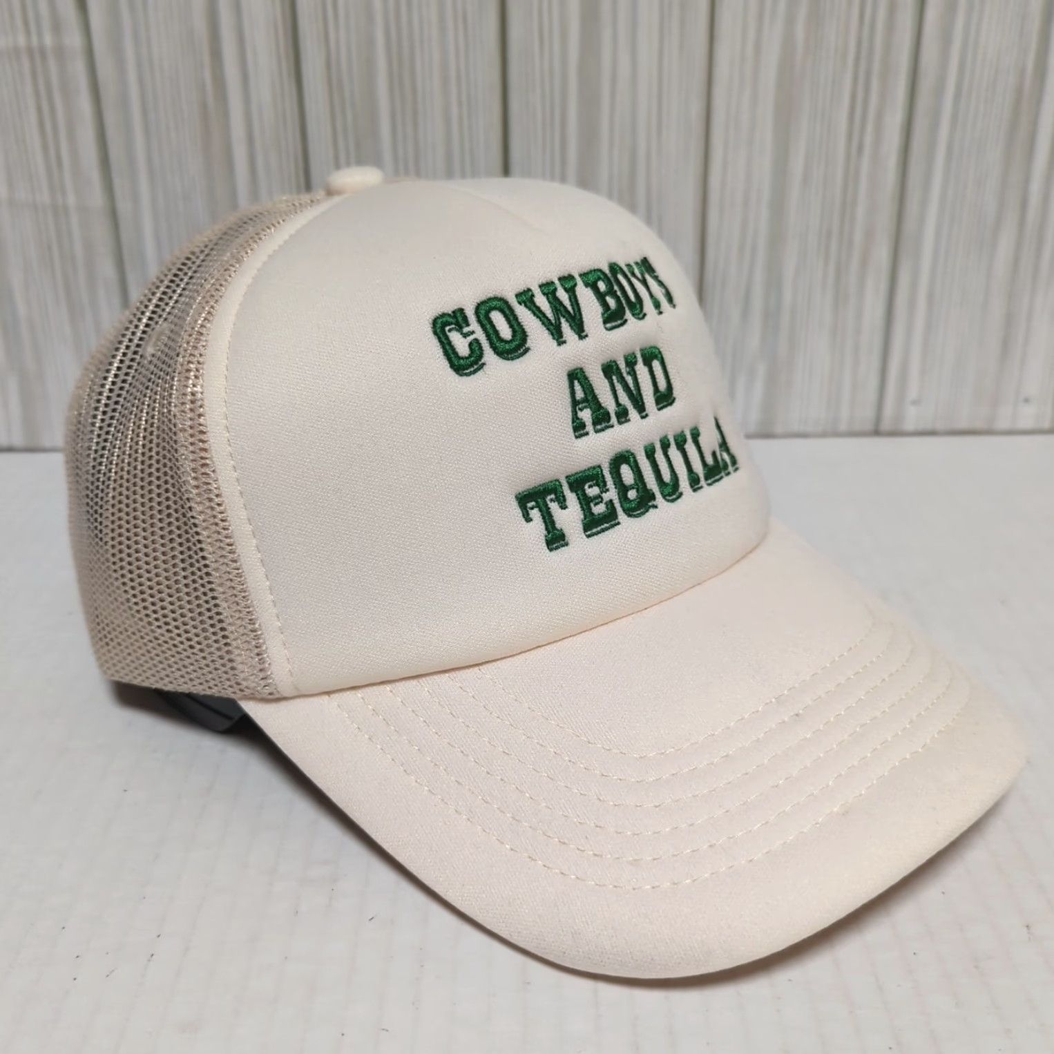 Vintage Shady Acres Hat Trucker Cap Snap Back White Cream 90s Dad Nature Outdoor USA Mens Hats Size ONE SIZE - 4 Thumbnail