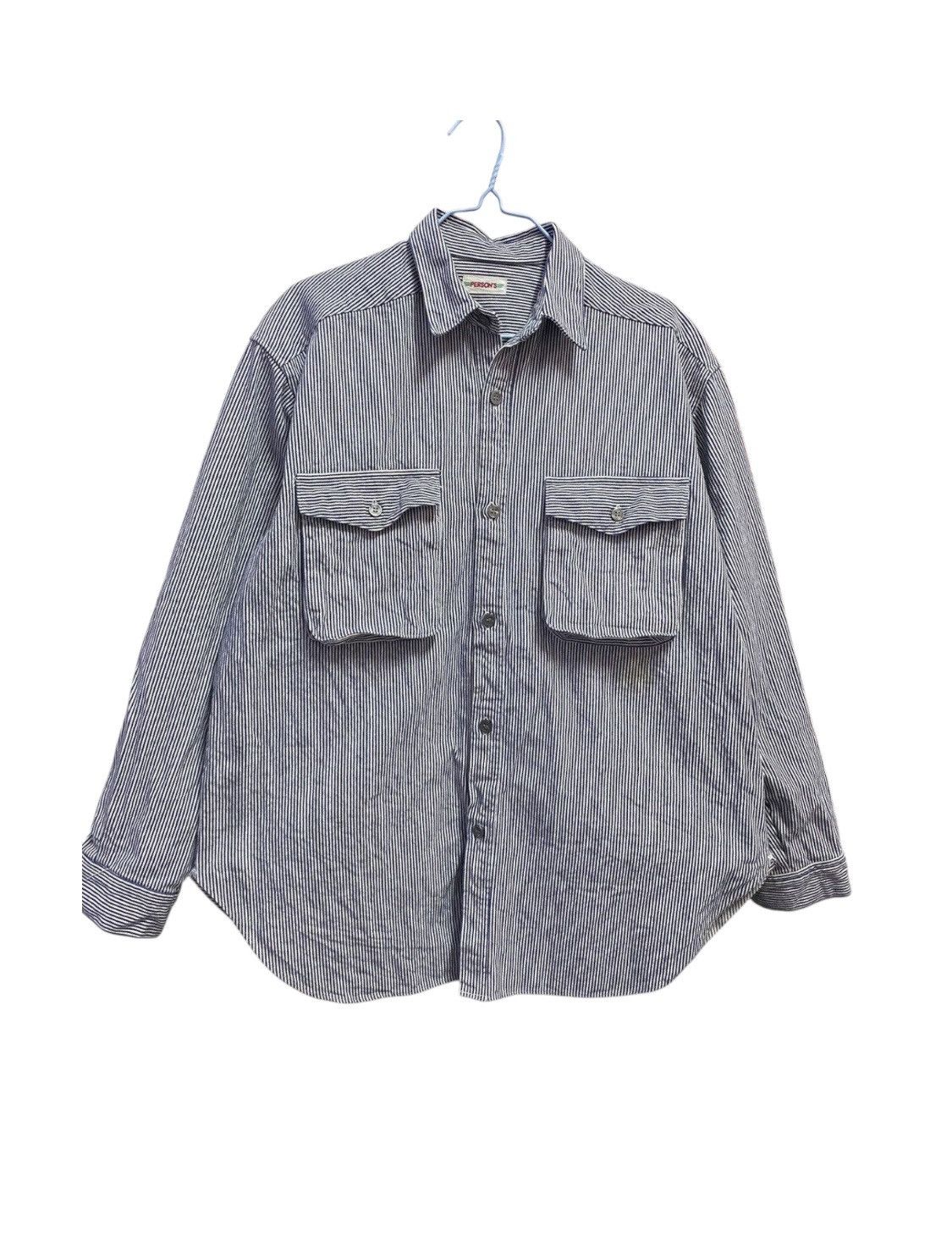 PERSON'S Vintage Person's Hickory Stripes Double Pocket Workers Size US XL / EU 56 / 4 - 1 Thumbnail