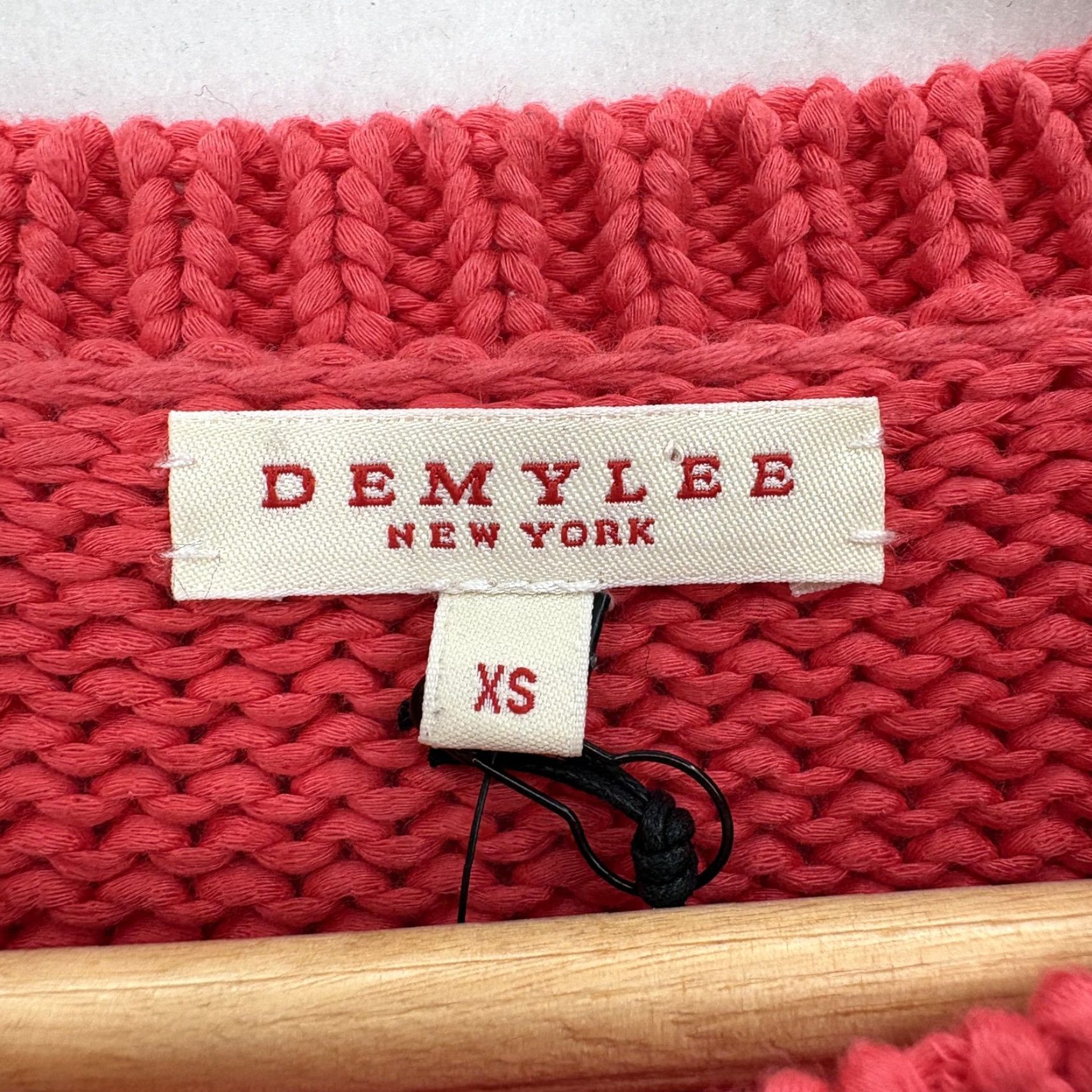 Vintage DEMYLEE Sweater Womens XS Pink 100% Cotton Crew Neck Chunky Knit Pullover Boxy Shirt Womens XS Pink 100% Cotton Crew Neck Chunky Knit Pullover Boxy Size XS / US 0-2 / IT 36-38 - 4 Thumbnail