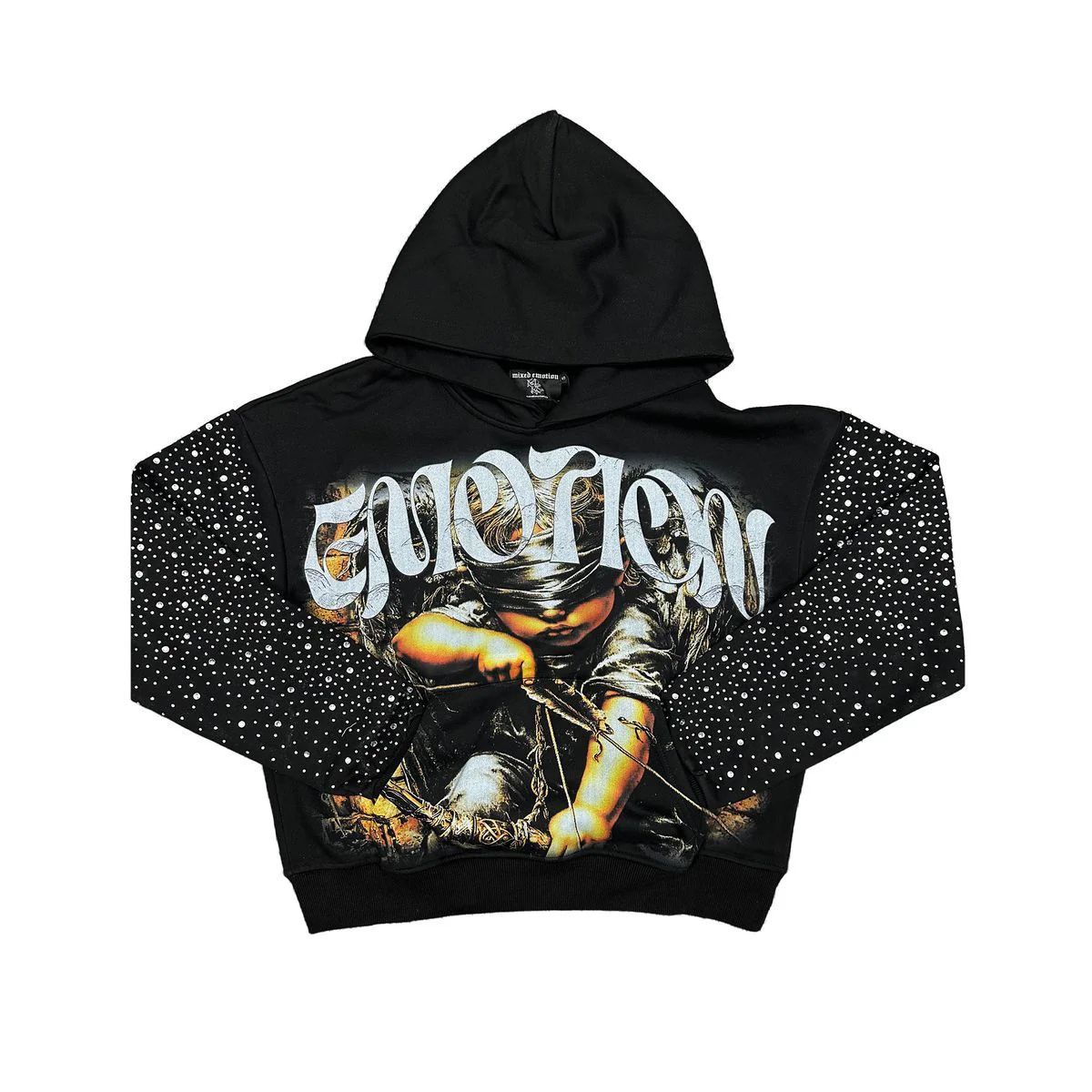 Other Mixed Emotions 'Archer' Black Rhinestone Hoodie Size US L / EU 52-54 / 3 - 1 Preview