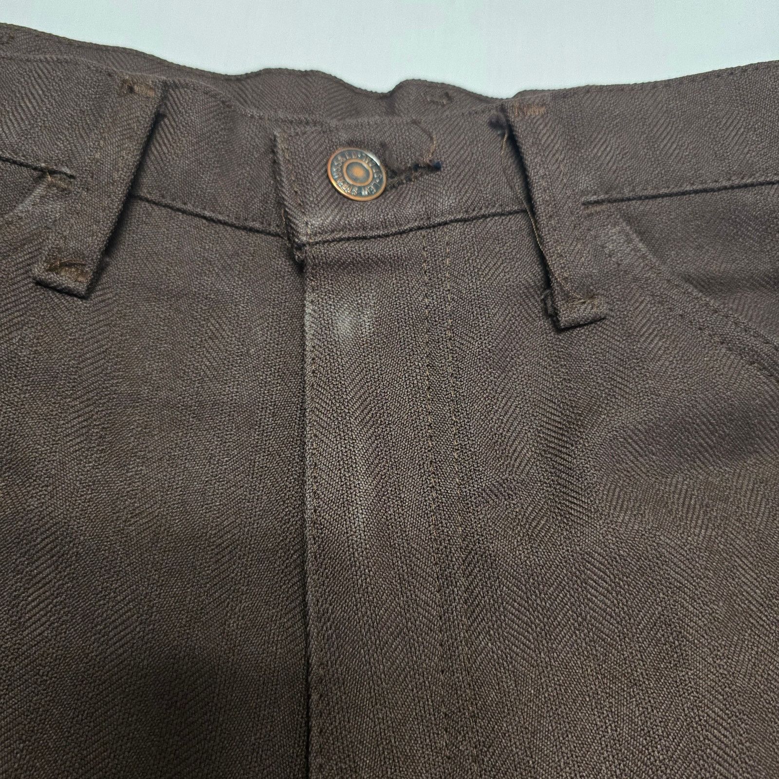 Levi's Vintage Levis Bootcut Pants Mens 34x29 Herringbone Western Size US 34 / EU 50 - 5 Thumbnail