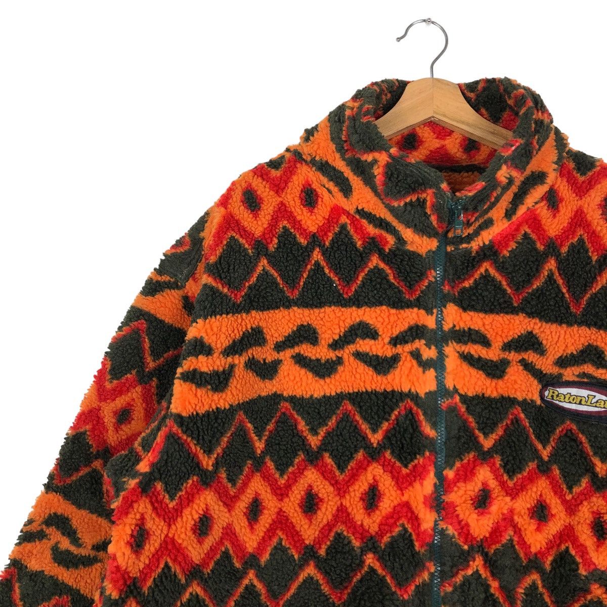 Japanese Brand 🔥90s Vintage Fleece Sweat Jacket Raton Laveur Tiger Striped Size US L / EU 52-54 / 3 - 6 Thumbnail