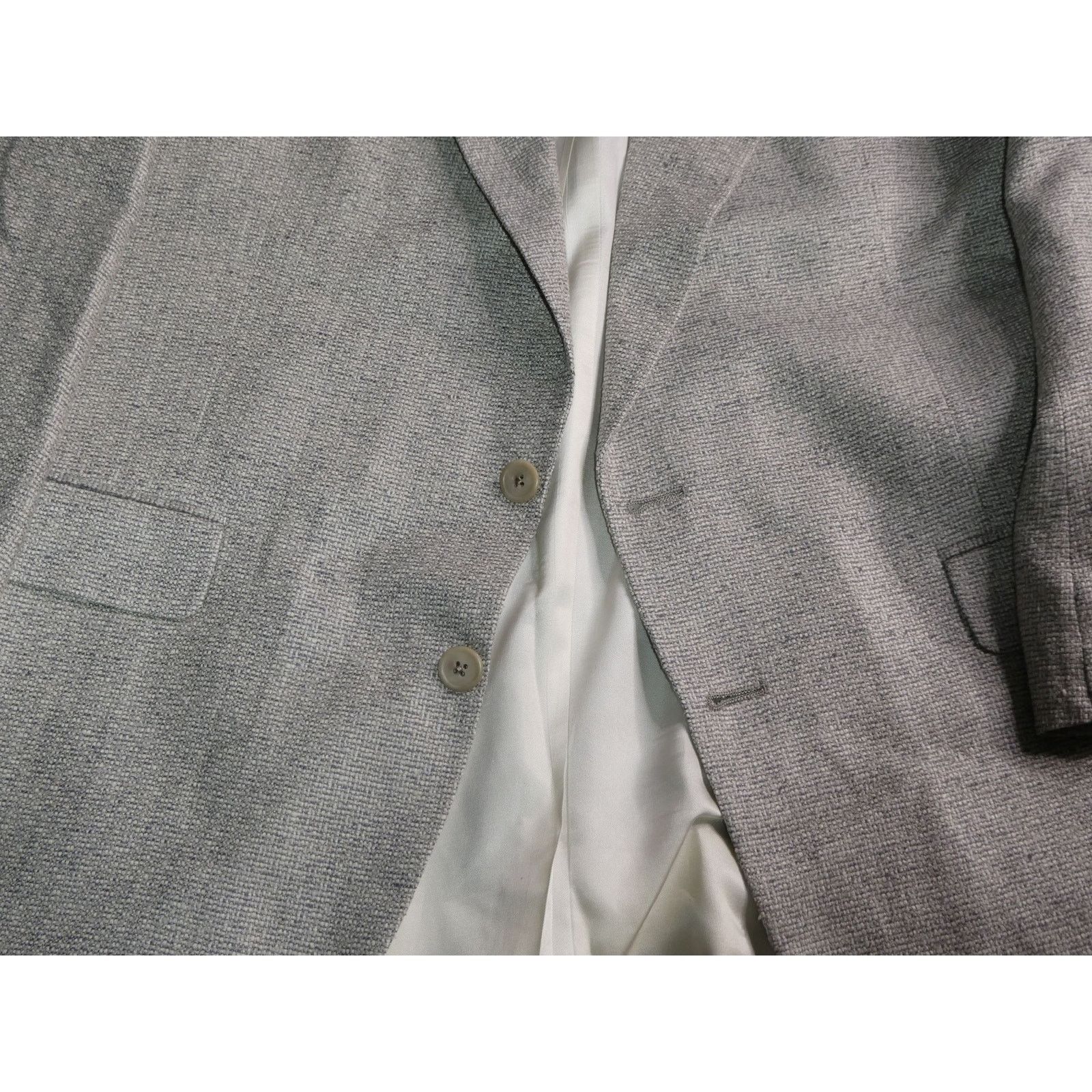 Hart Schaffner Marx Hart Schaffner & Marx silk, silfino sport coat, 41R, gray Size 40R - 2 Thumbnail