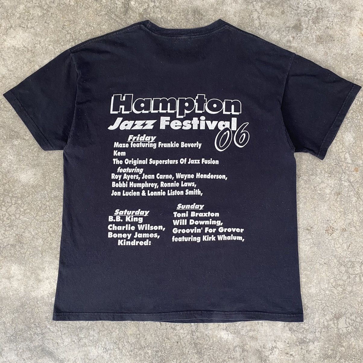 Rap Tees Vintage 2006 Hampton Jazz Festival Soft Faded Tee Size US XL / EU 56 / 4 - 6 Thumbnail