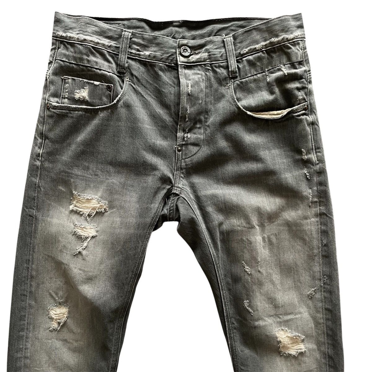 G-Star G-Star Raw New Radar Slim Men’s Denim Jeans Distressed Size US 31 - 3 Thumbnail