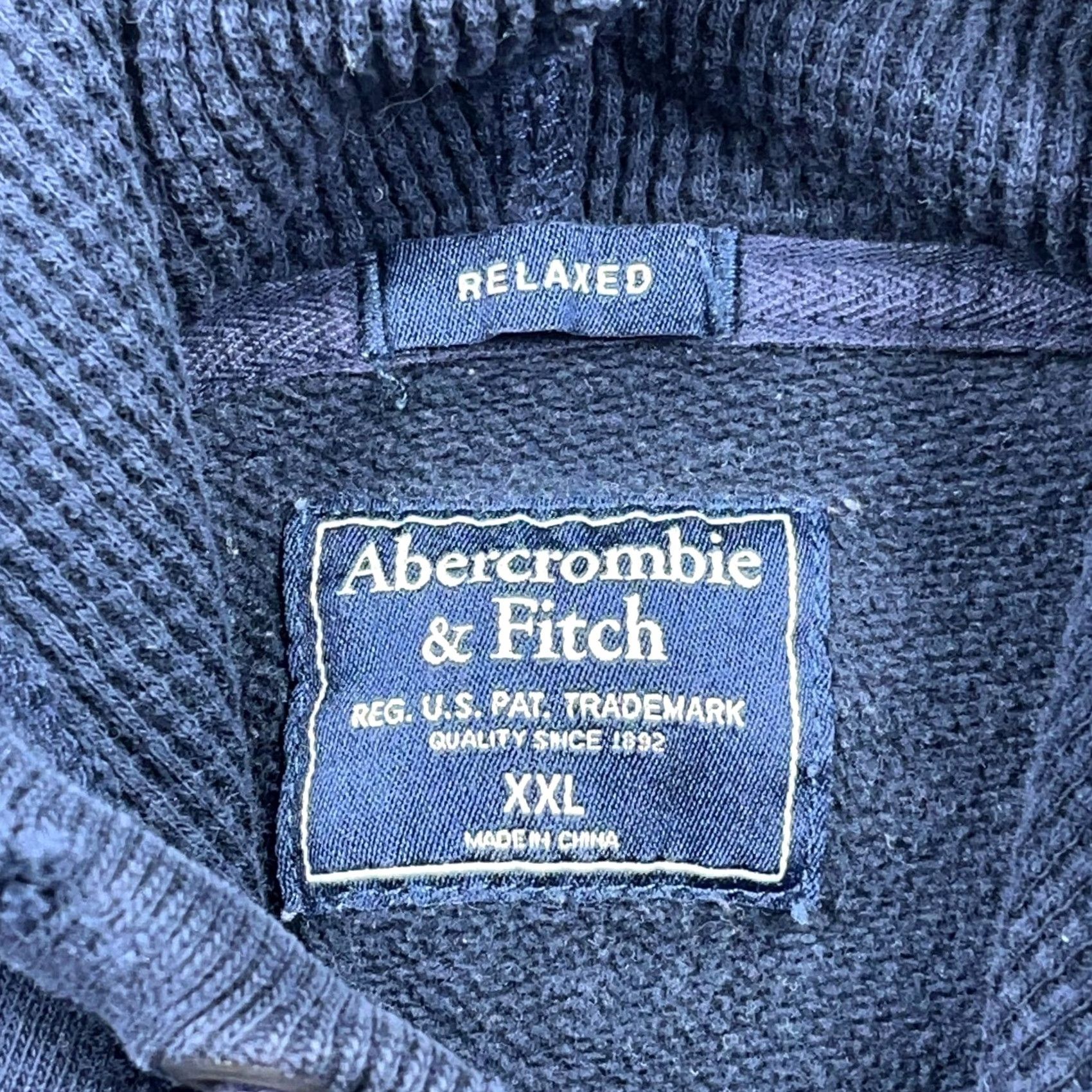 Abercrombie & Fitch VINTAGE Abercrombie & Fitch Hoodie Men 2XL Blue Logo Embroidered PullOver Crew Neck Hooded Fleece Sports Classic Size US XXL / EU 58 / 5 - 2 Thumbnail