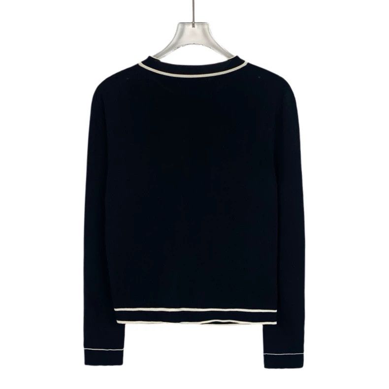 Gucci Gucci Black double G embroidered striped knitted cardigan j Size US XS / EU 42 / 0 - 2 Thumbnail