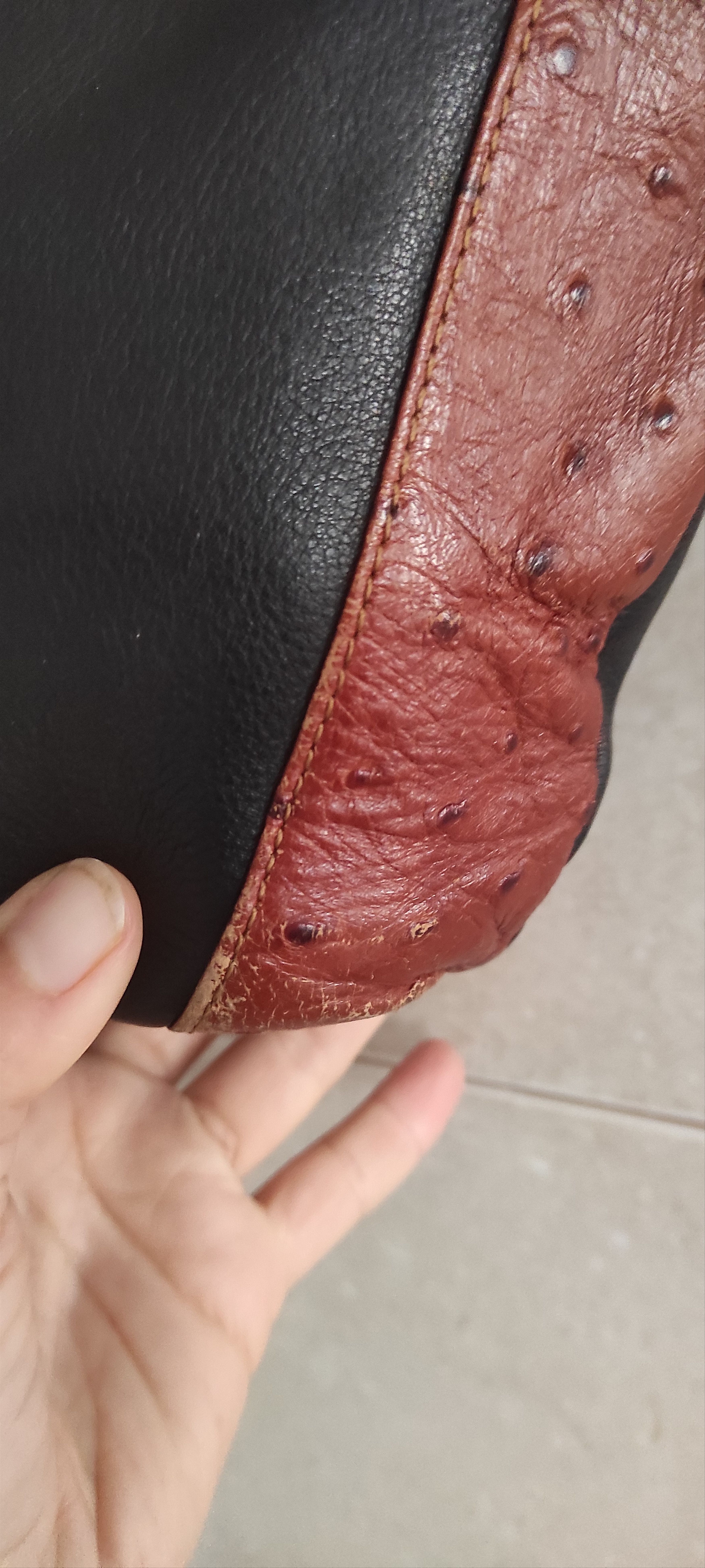 Leather × Vintage Pourchet Paris Leather Bag Genuine Leather Made in France Size ONE SIZE - 12 Thumbnail