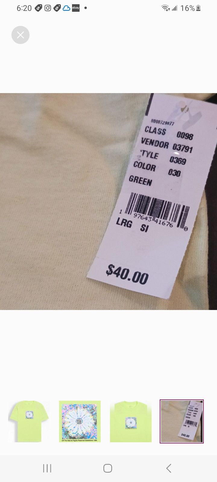 Vans Vans Digital Flower T-Shirt Size US L / EU 52-54 / 3 - 4 Thumbnail