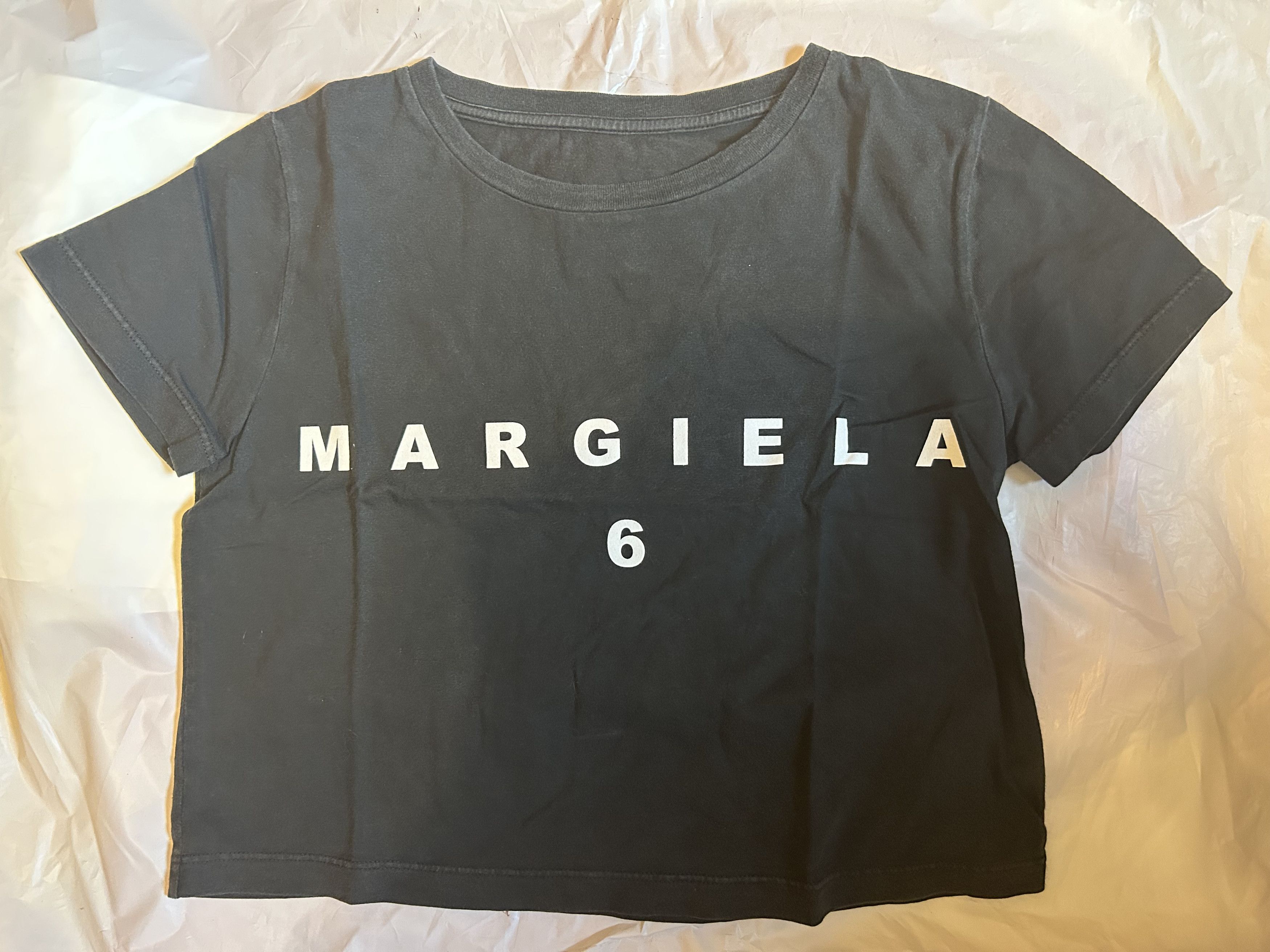 Maison Margiela MM6 Maison Margiela Cropped T-Shirt, Washed Black XS Size XS / US 0-2 / IT 36-38 - 2 Thumbnail
