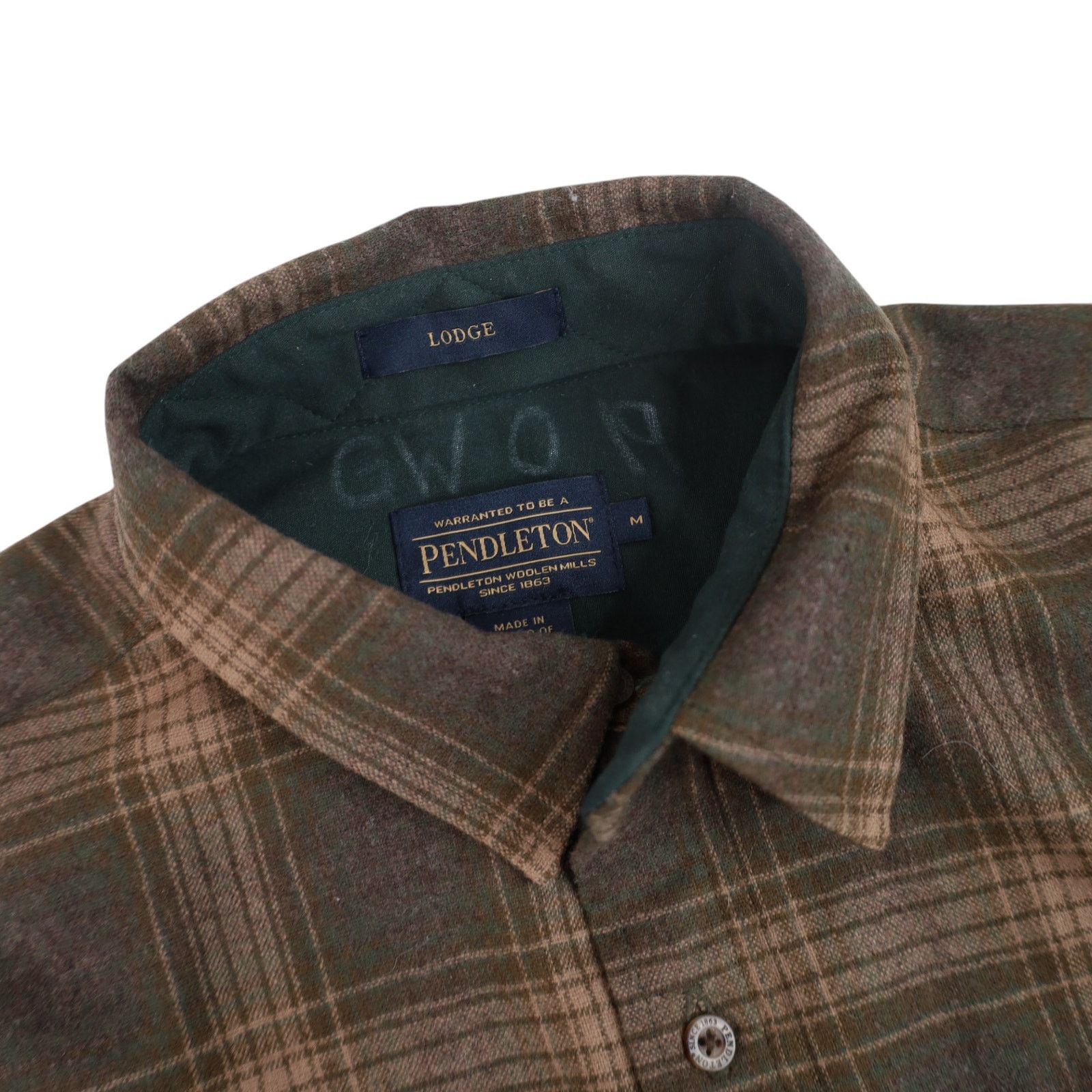 Pendleton Pendleton %100 Wool Flannel Shadow Plaid Lodge Shirt Size US M / EU 48-50 / 2 - 5 Thumbnail