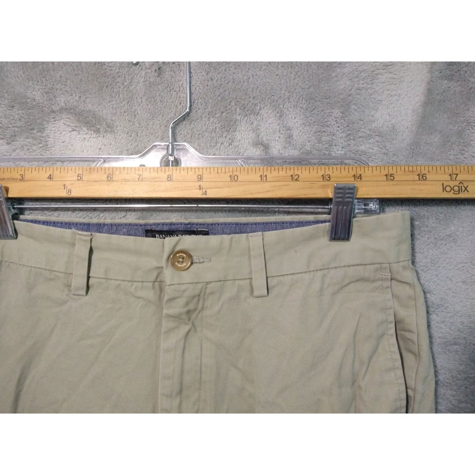 Banana Republic Banana Republic Pants Mens 31x32 Beige Emerson Chino Straight Leg Flat Front Casual Pant Size US 31 - 3 Thumbnail