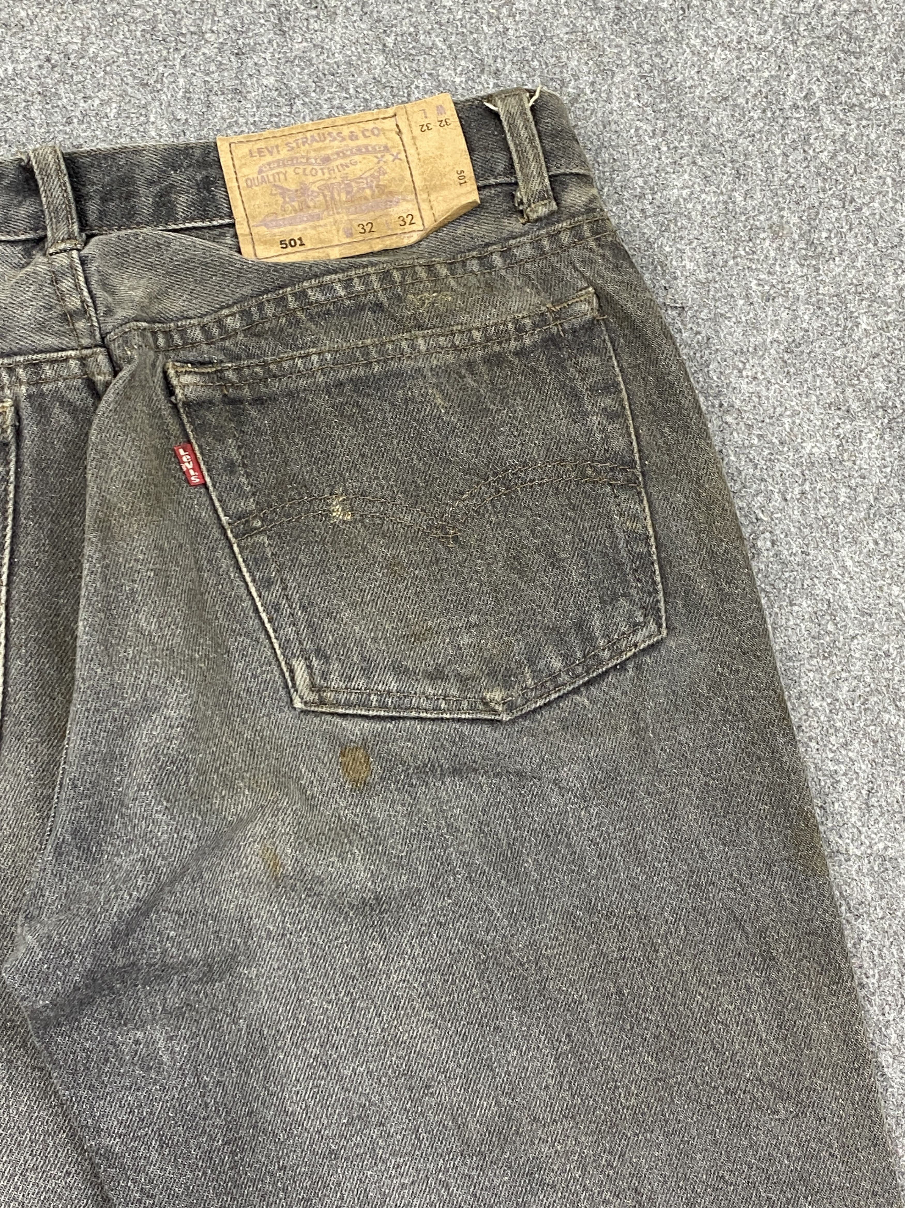 Levi's Vintage 90s Levis 501 USA Faded Black Jeans DP2734 Size US 30 / EU 46 - 20 Thumbnail