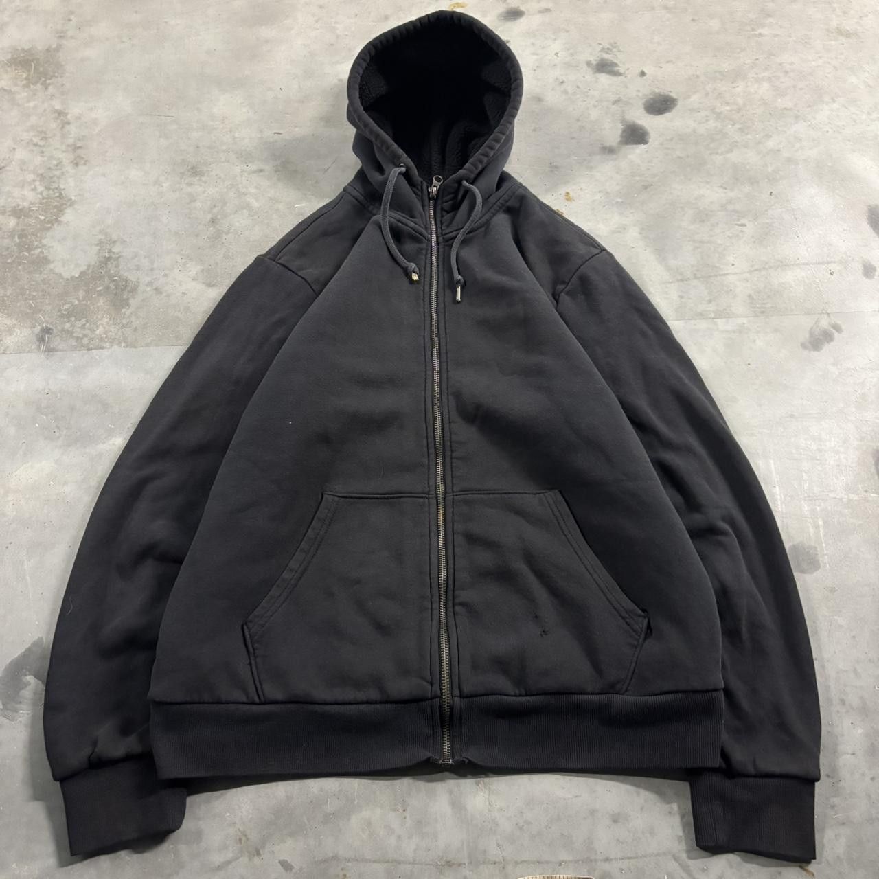 Vintage Crazy Vintage Y2K/2000s Black Blank Sherpa Lined Essential Zip Up Hoodie! Size L Size US L / EU 52-54 / 3 - 1 Thumbnail