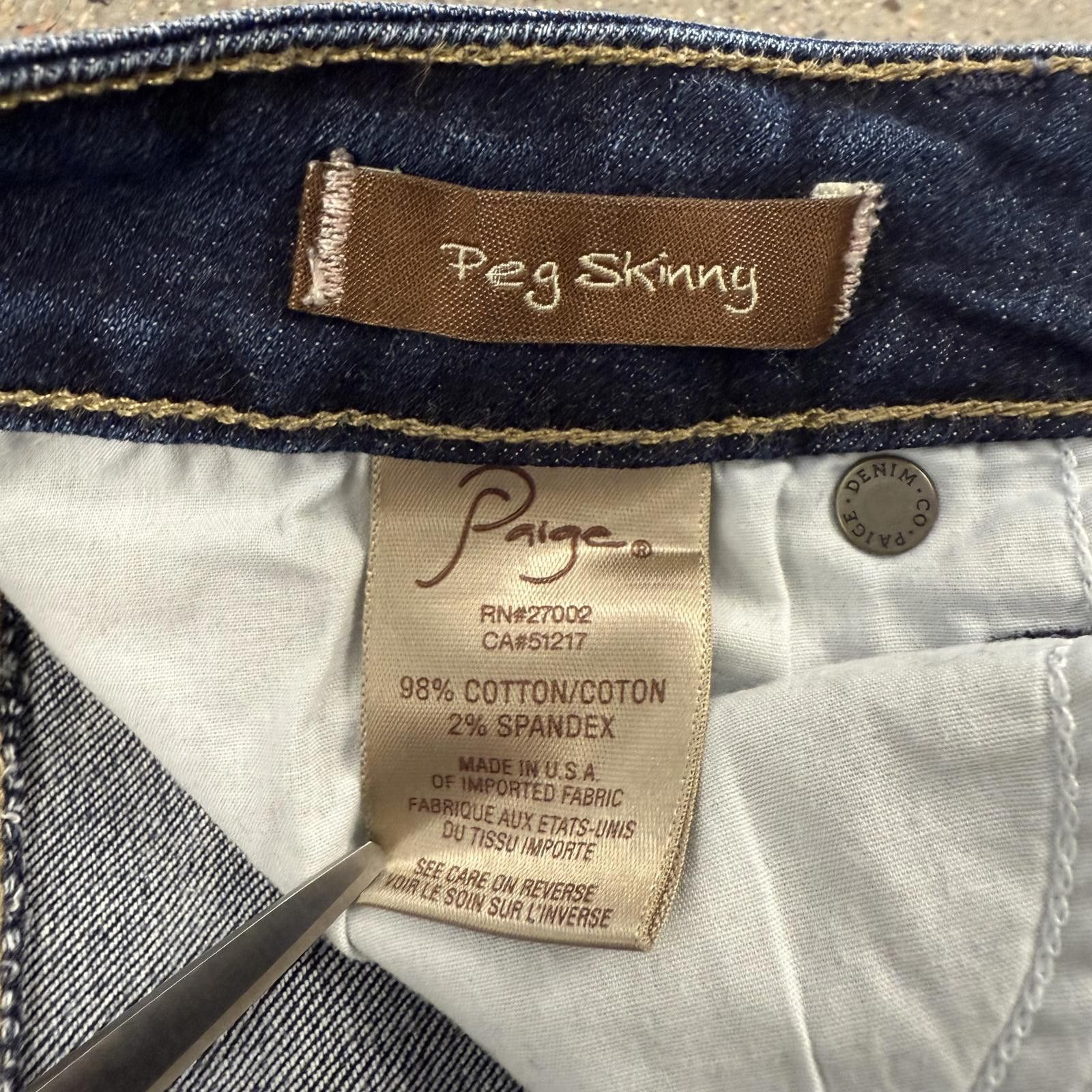 Paige Paige Peg Skinny Premium Denim Women's - 29 Size 29" - 9 Thumbnail