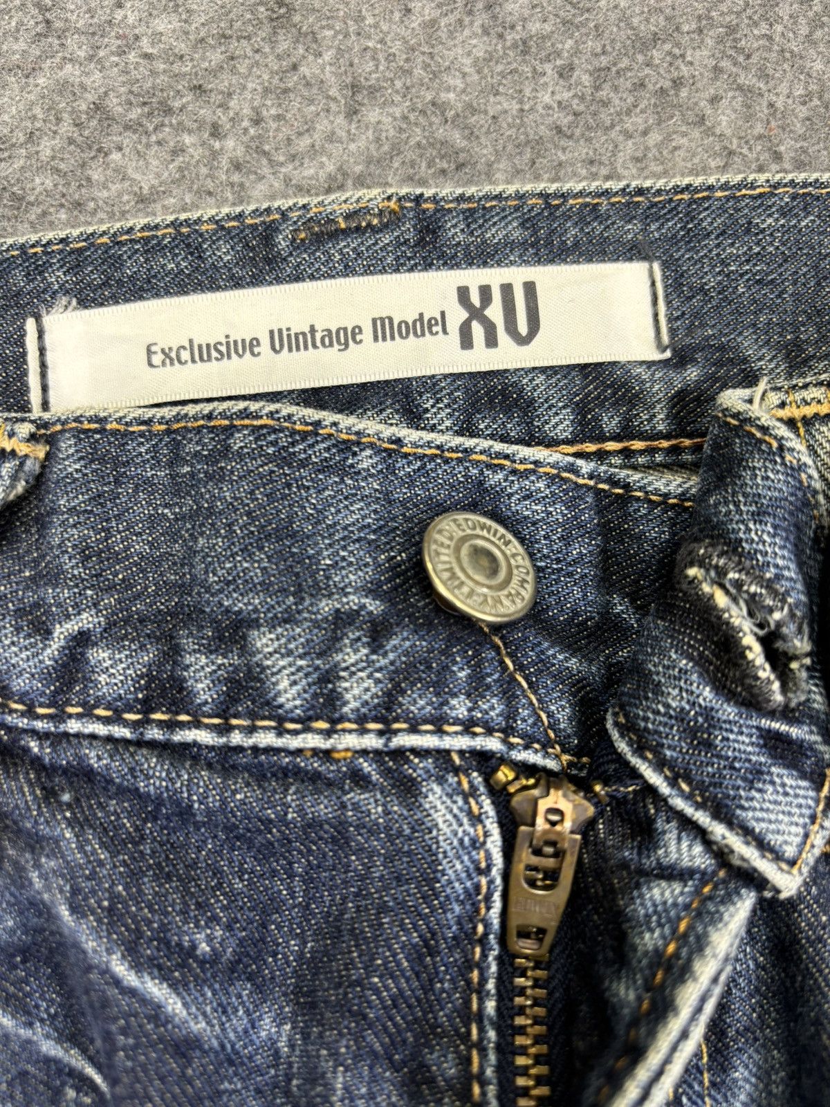 Edwin 💥Raw Fades💥Vintage Edwin Straight Cut Denim K4 Size US 31 - 6 Thumbnail