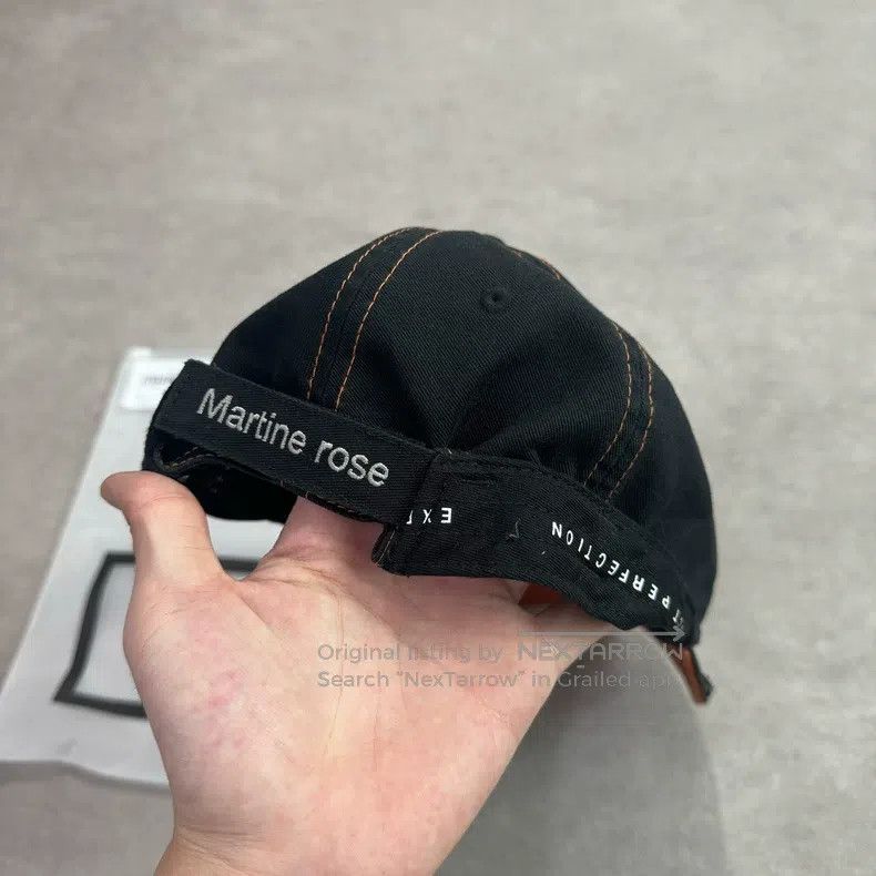 Martine Rose Martine Rose 25SS black and orange rolled-edged cap Size ONE SIZE - 4 Thumbnail