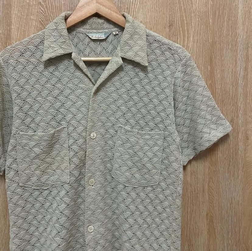 Handmade Vtg Lace Shirt Rare Design Size US M / EU 48-50 / 2 - 1 Thumbnail