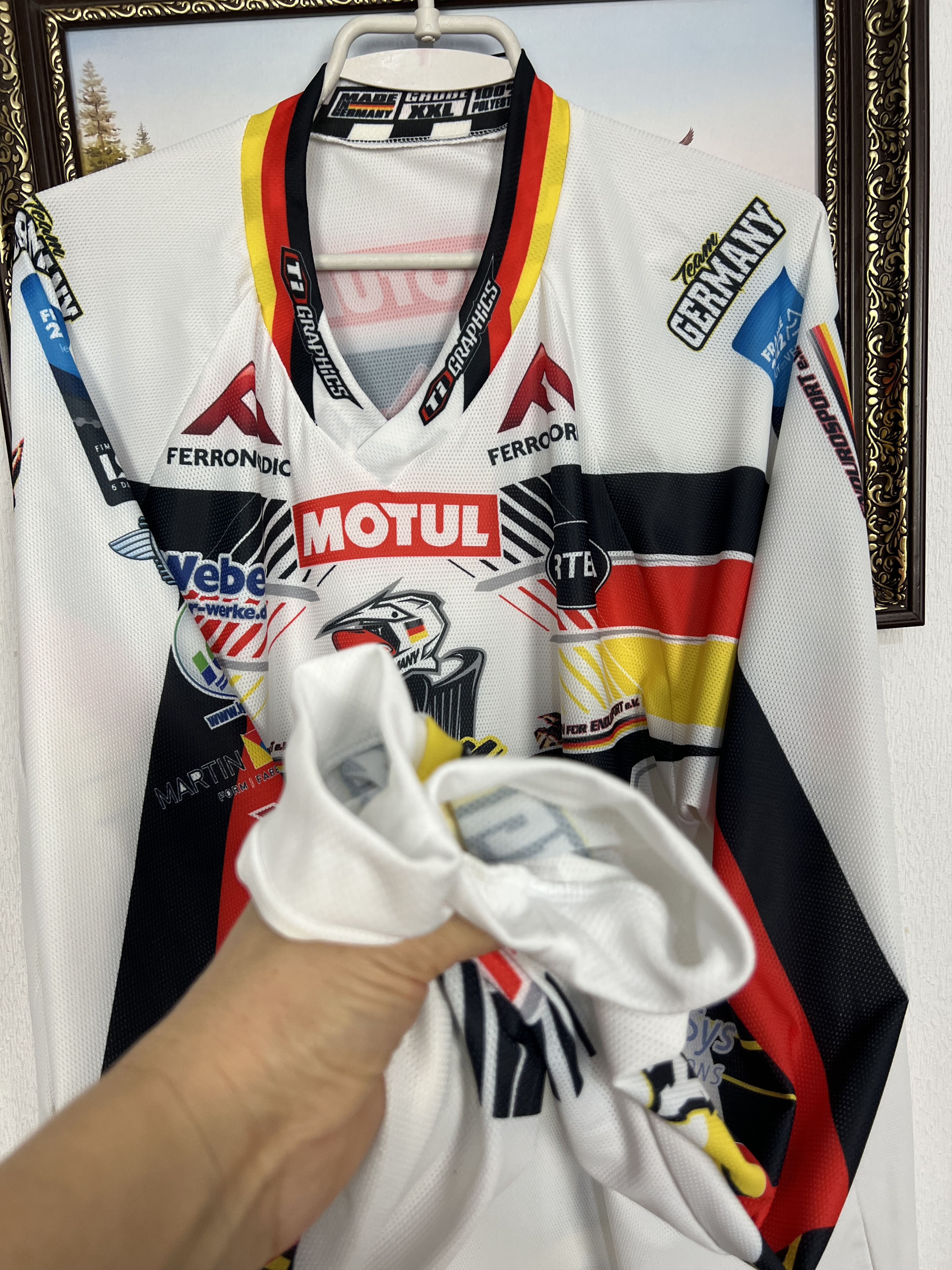 Vintage Germany Motocross Racing NASCAR Jersey Long Sleeve Shirt Size US XXL / EU 58 / 5 - 7 Thumbnail