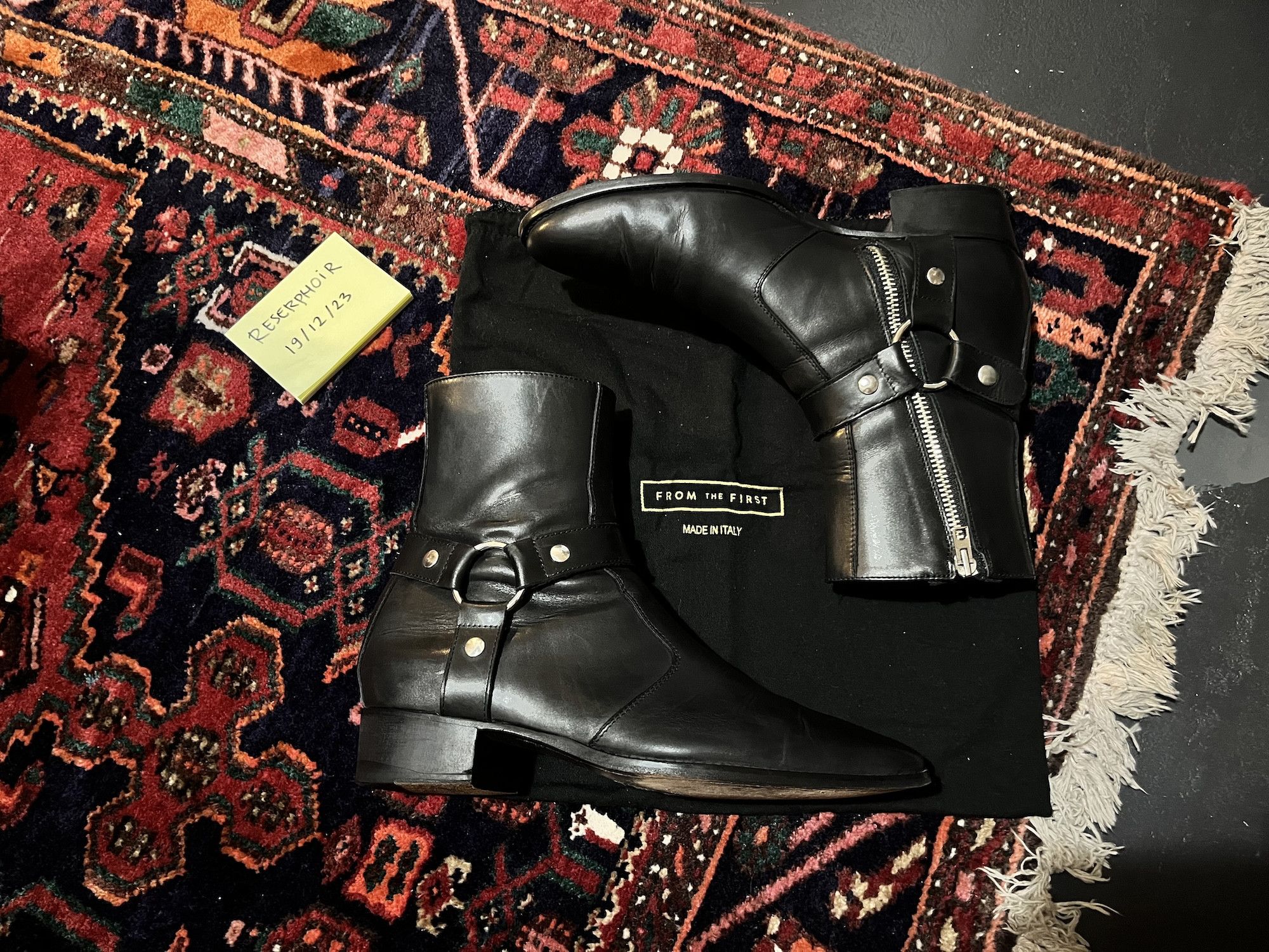image of From The First Enzo 40Mm Harness Concealed Zip Boot in Black, Men's (Size 10)