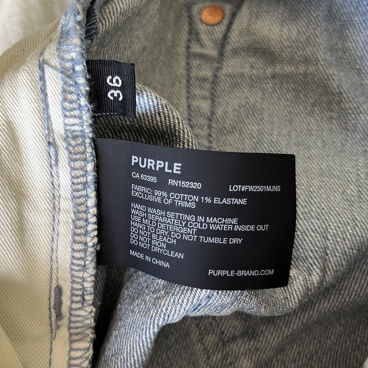 Purple Brand Purple Brand Skinny Rhone Fade Light Indigo Jeans Sz 36 NWT Size US 36 / EU 52 - 11 Thumbnail
