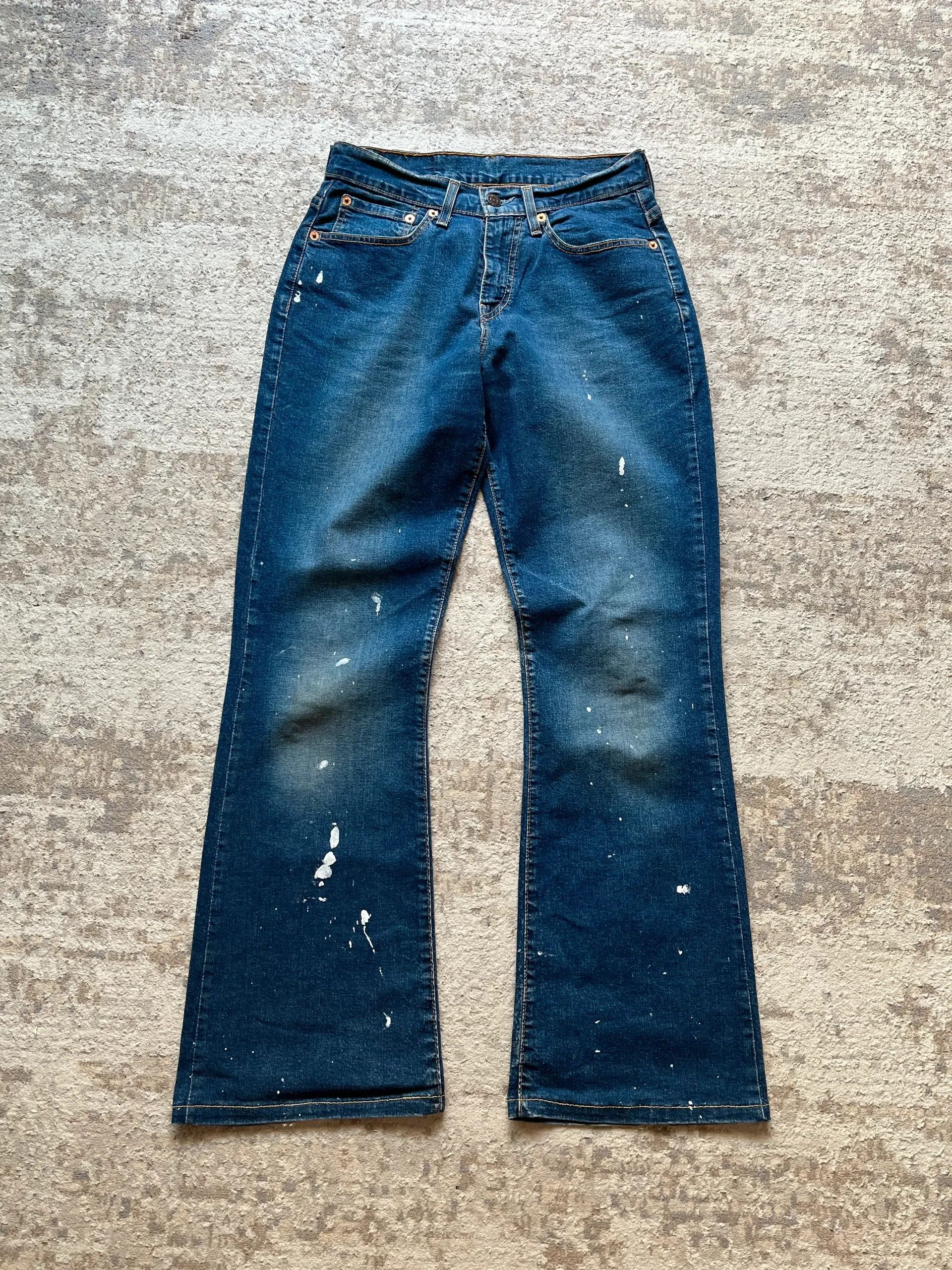 Levi's Levi’s 584 07 Flared Denim Women’s 2004 Y2K Rare Paint Size 28" / US 6 / IT 42 - 1 Thumbnail
