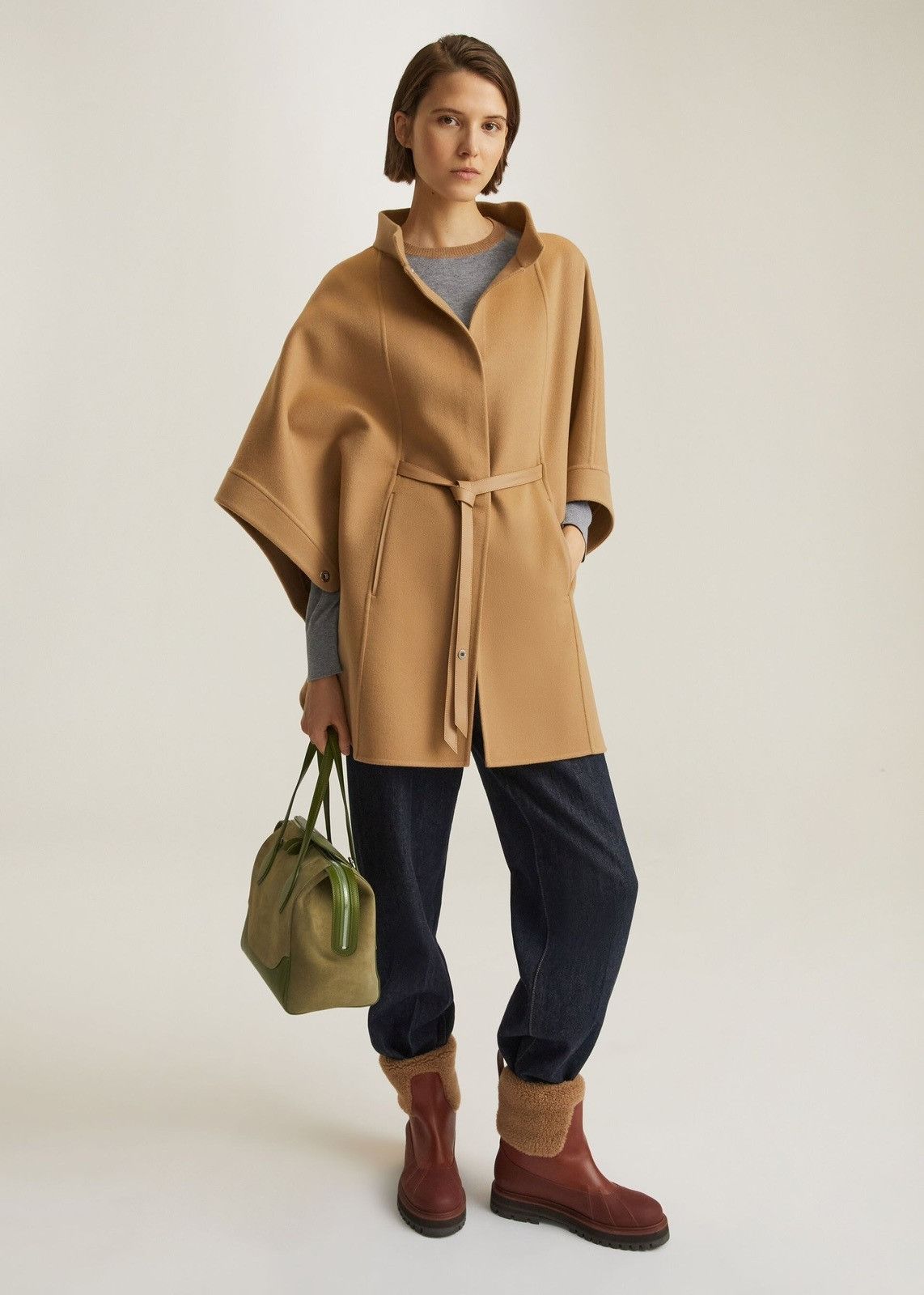 Loro Piana o1srvl11e0824 Size: OS / Salzburg Cashmere Cape in Brown Size ONE SIZE - 2 Thumbnail