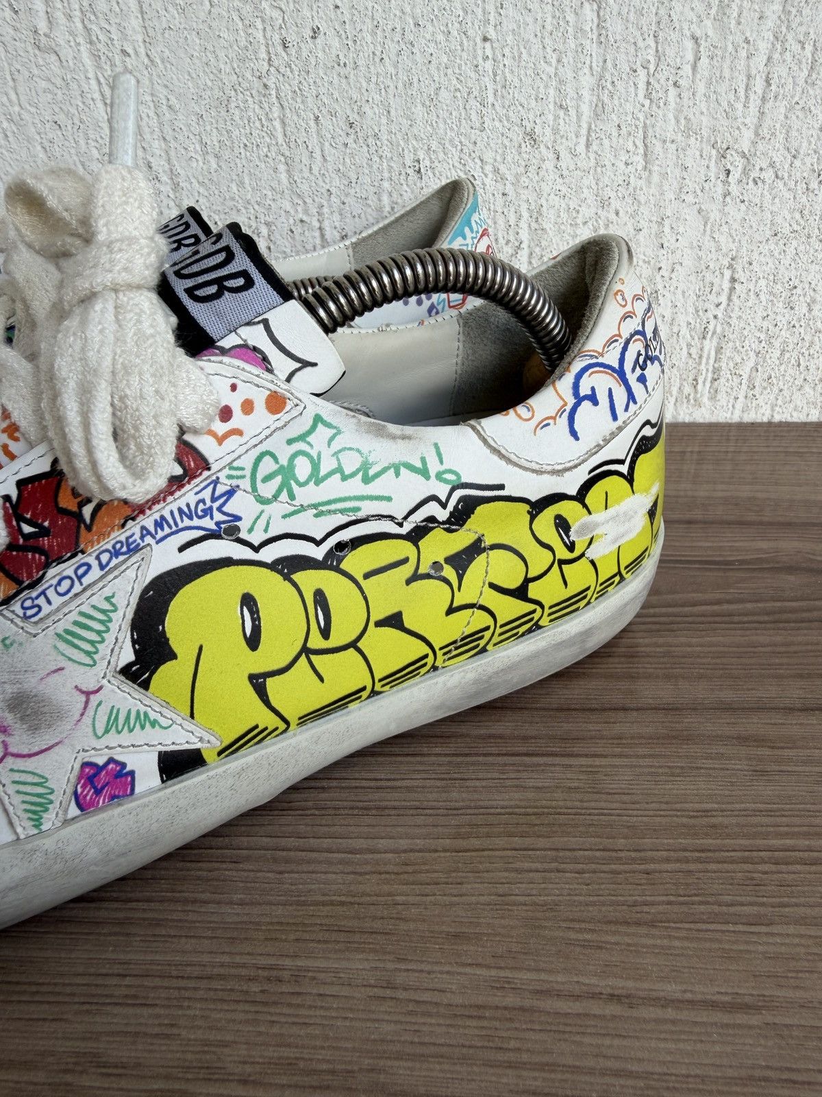 Golden Goose graffiti superstar Gats trainer Size US 8 / IT 38 - 11 Thumbnail