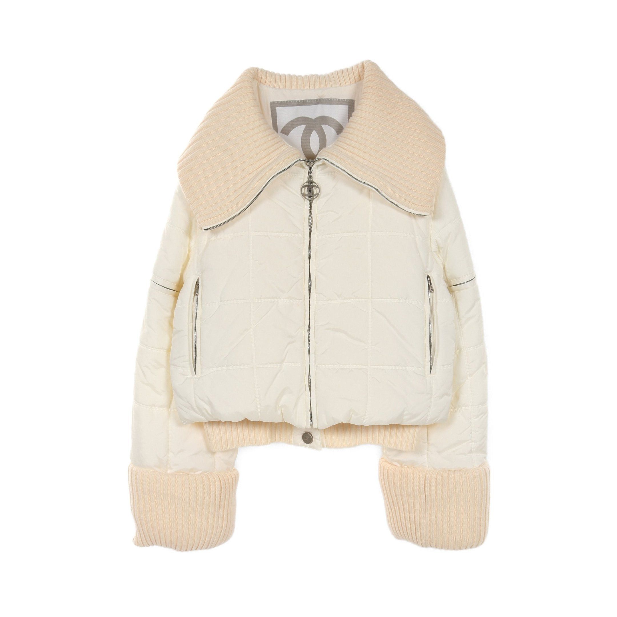 Chanel Chanel Sports Line Down Jacket Polyamide Wool White Ivory 00A Size ONE SIZE - 1 Thumbnail