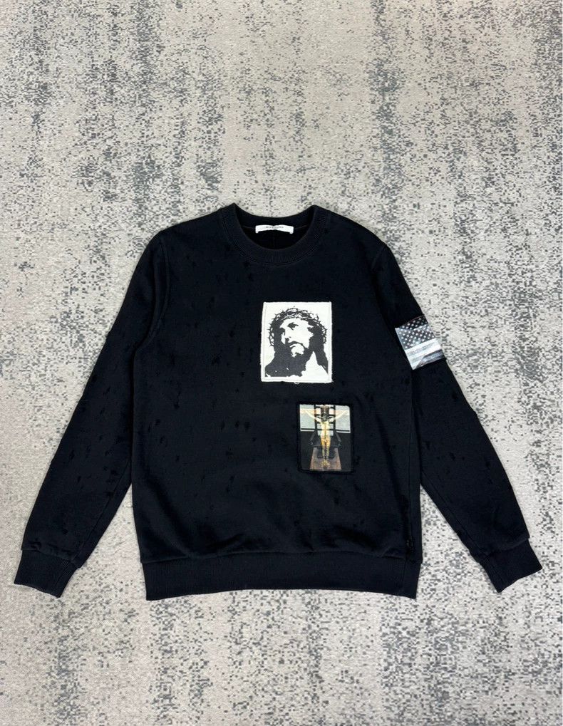 Givenchy Givenchy Hole Jesus Patch Hoodie | Grailed