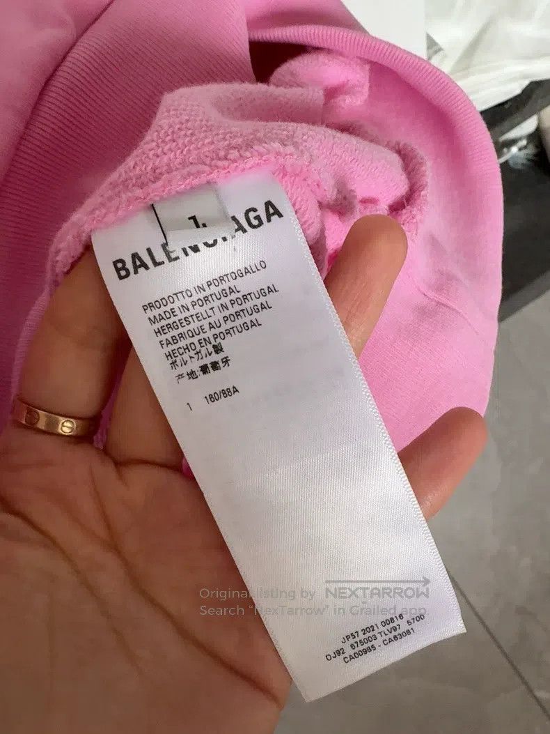 Balenciaga Balenciaga Pink Sweatshirt Size US S / EU 44-46 / 1 - 3 Thumbnail