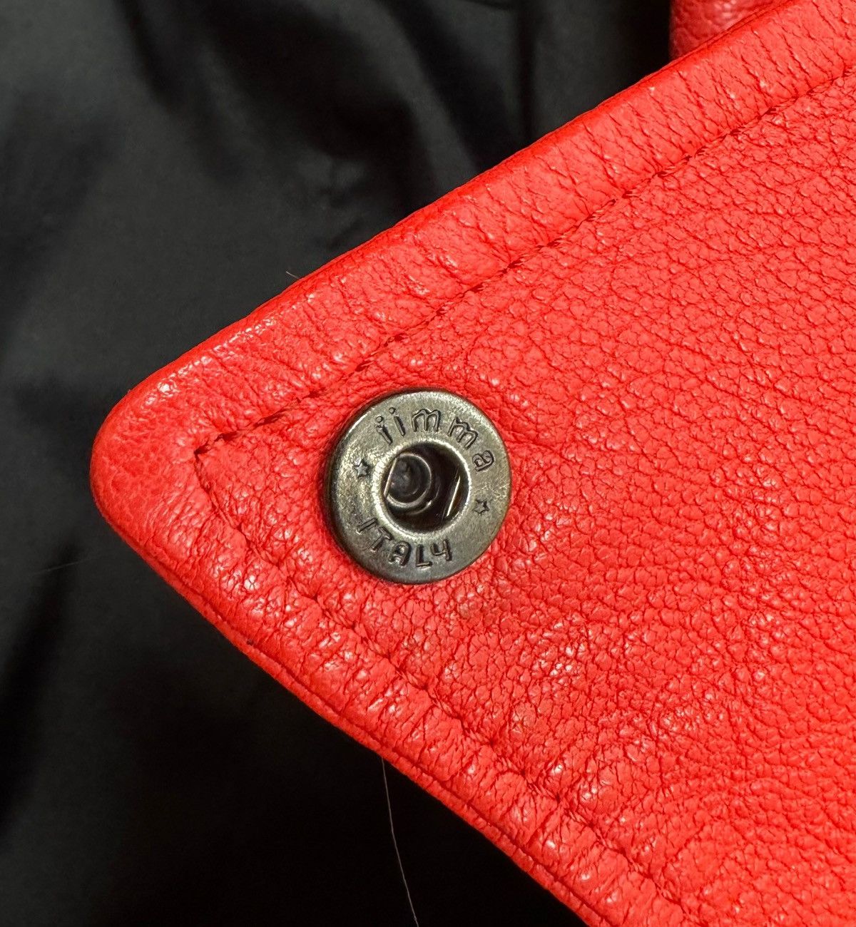 Designer Punto Genuine Leather Biker Jacket Italy size US10 IT46 Size L / US 10 / IT 46 - 24 Thumbnail