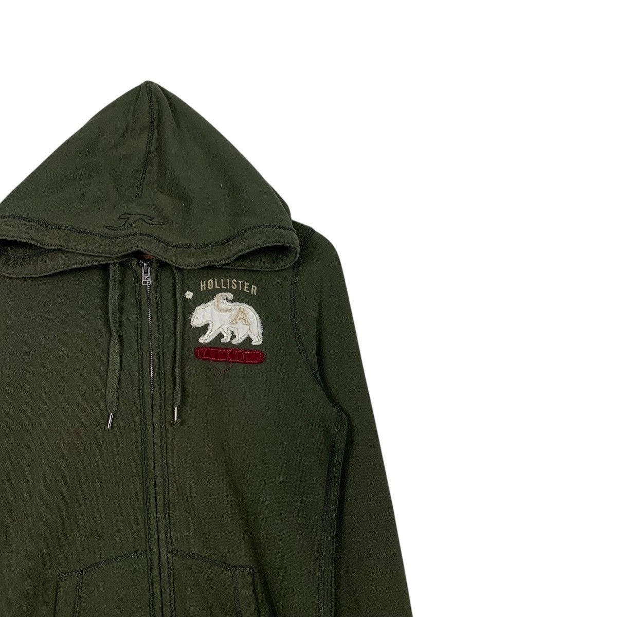 Hollister HOLLISTER Green Zipper Hoodies Sweatshirt #1988-C86 Size L / US 10 / IT 46 - 5 Thumbnail