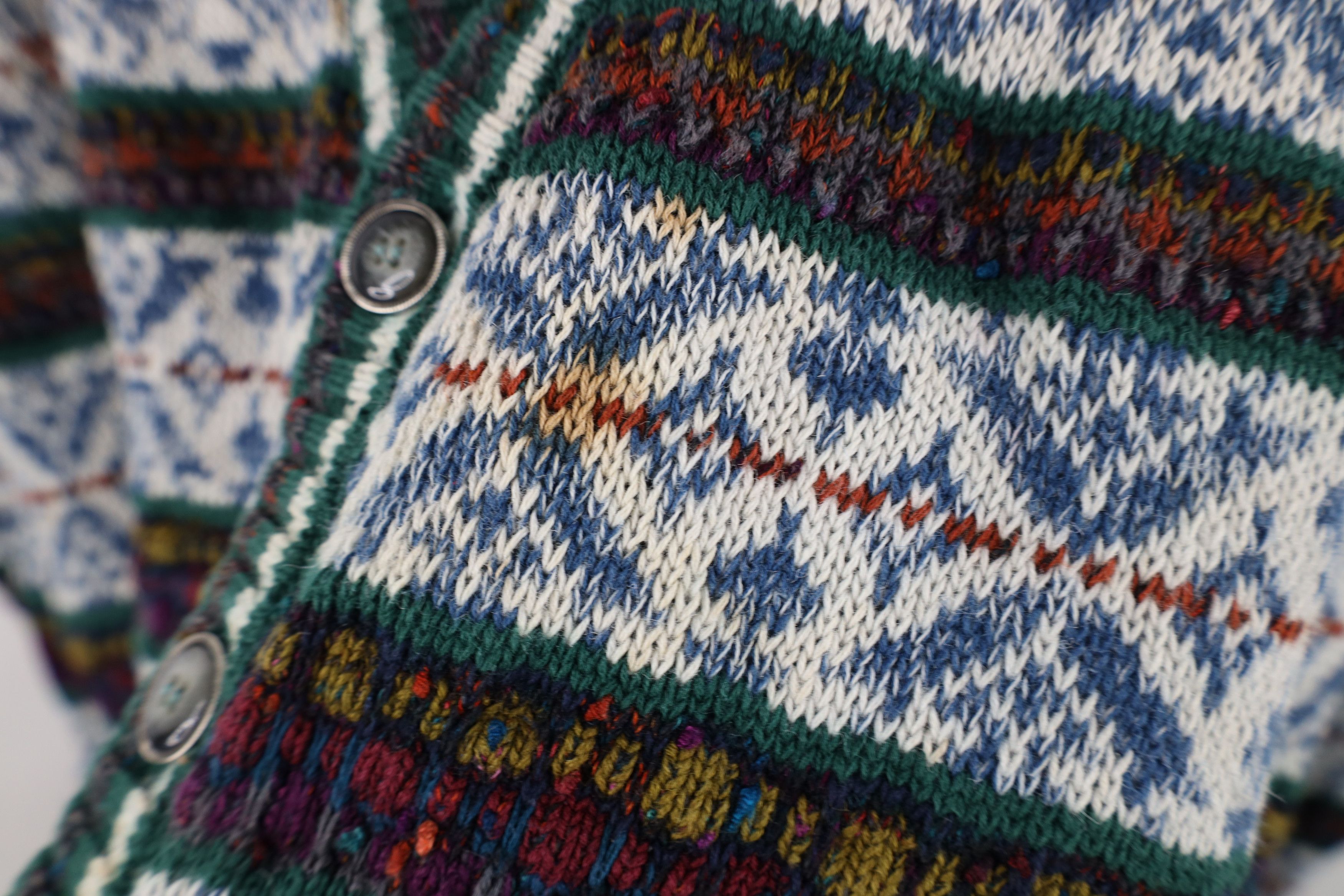 Vintage Vintage 90s Streetwear Fair Isle Knit Cardigan Sweater Size US M / EU 48-50 / 2 - 5 Thumbnail
