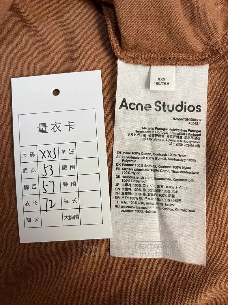Acne Studios Acne Studios Printed Tulle Edge Round Neck Fake Two-piece Size XXS / US 00 / IT 34 - 4 Thumbnail
