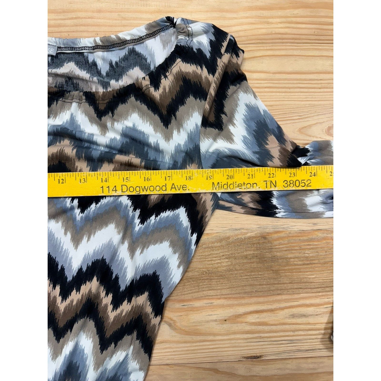 Other Carol Rose Blue Brown Flounce 3/4 Sleeve Women’s Size M Size M / US 6-8 / IT 42-44 - 6 Thumbnail