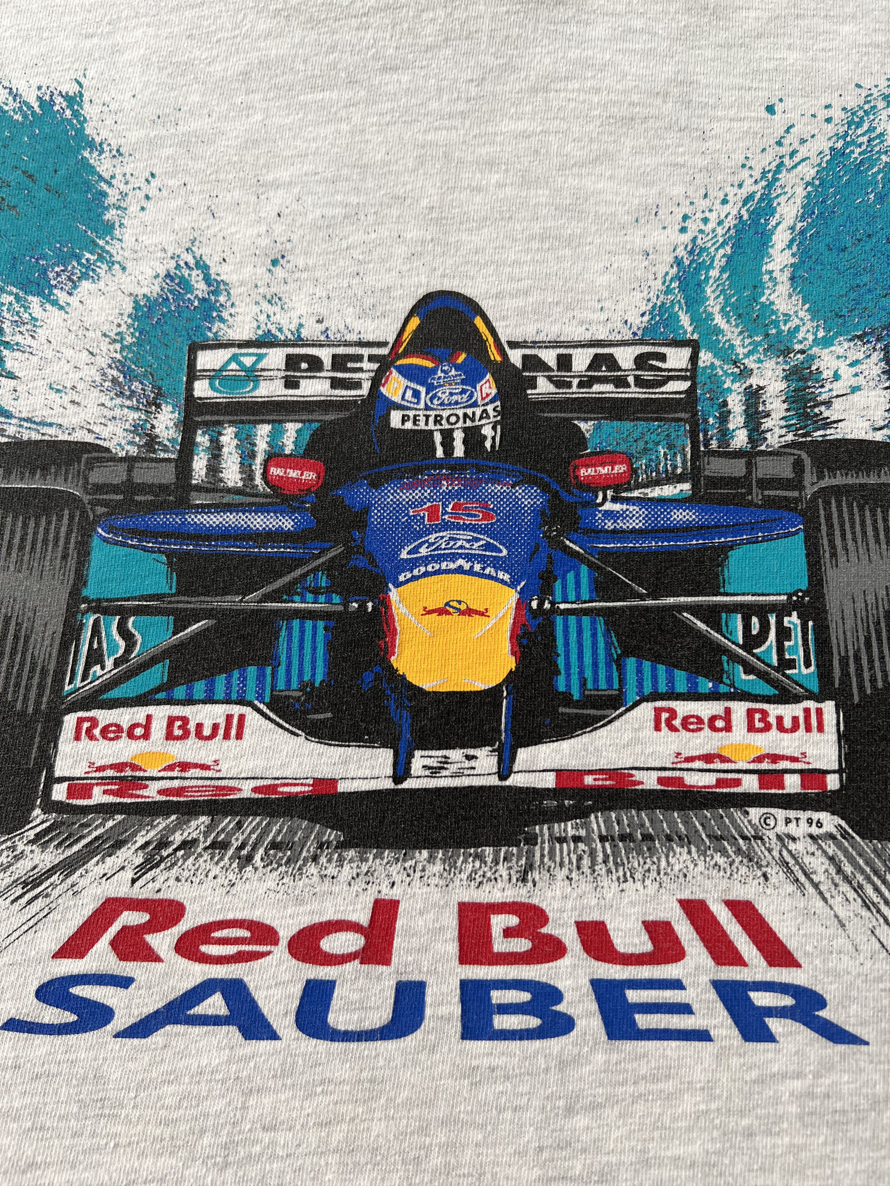 Formula 1 Vintage 90s Red Bull Sauber Petronas Formula 1 F1 T-shirt Size US XXL / EU 58 / 5 - 4 Thumbnail