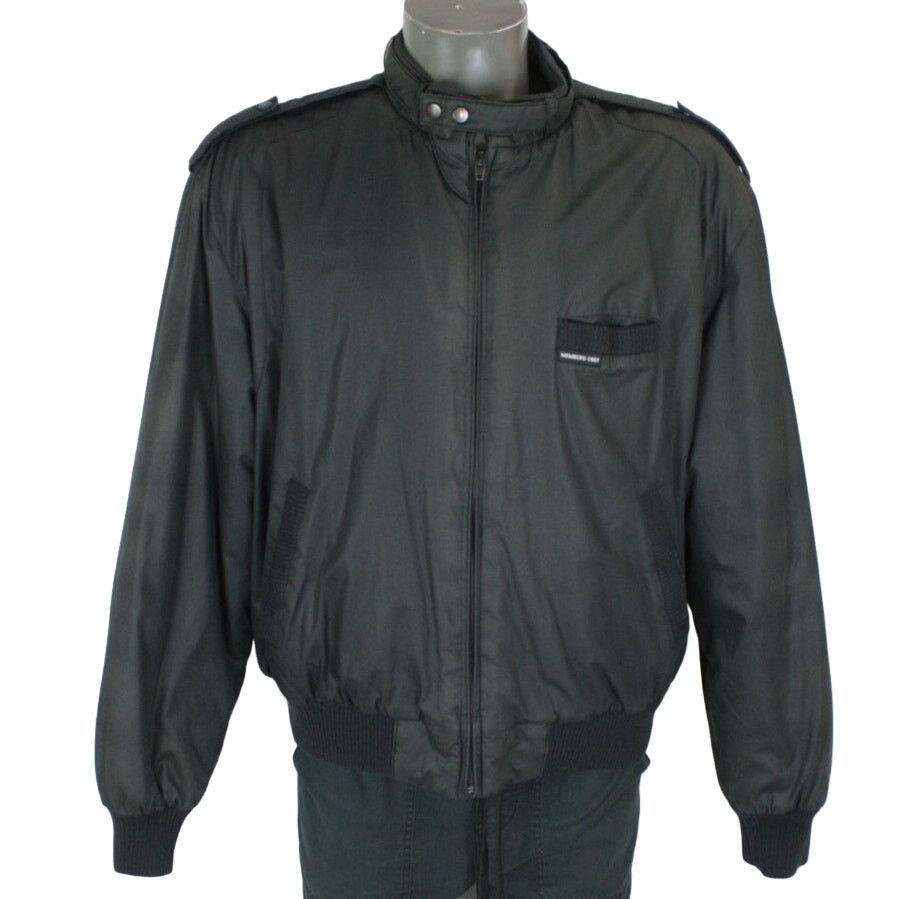Members Only × Vintage Vintage Members Only Cafe Racer Jacket Black Quilted Bomber Size US XL / EU 56 / 4 - 1 Thumbnail